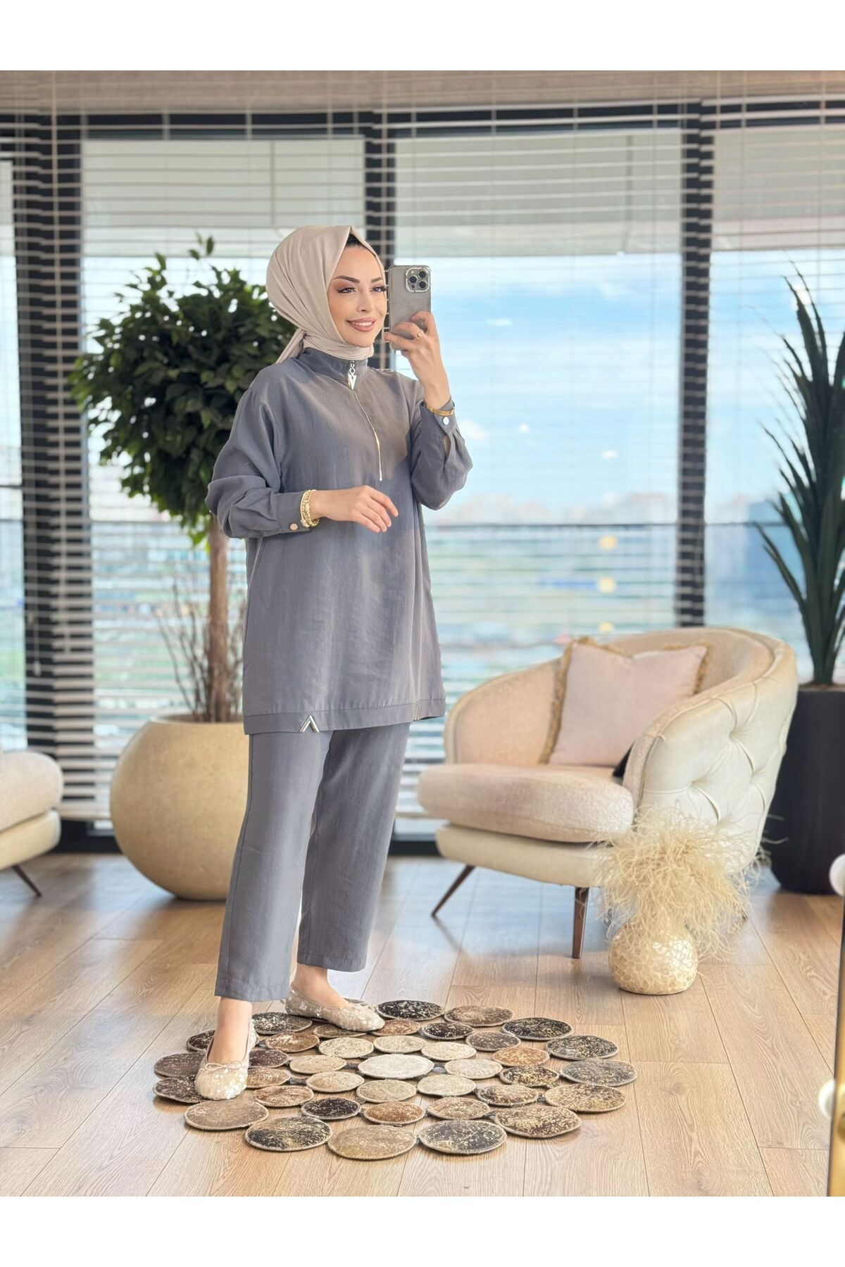 ALANURMODA 10677 Pat Ferm.Etek Ucu V Metalli Takım