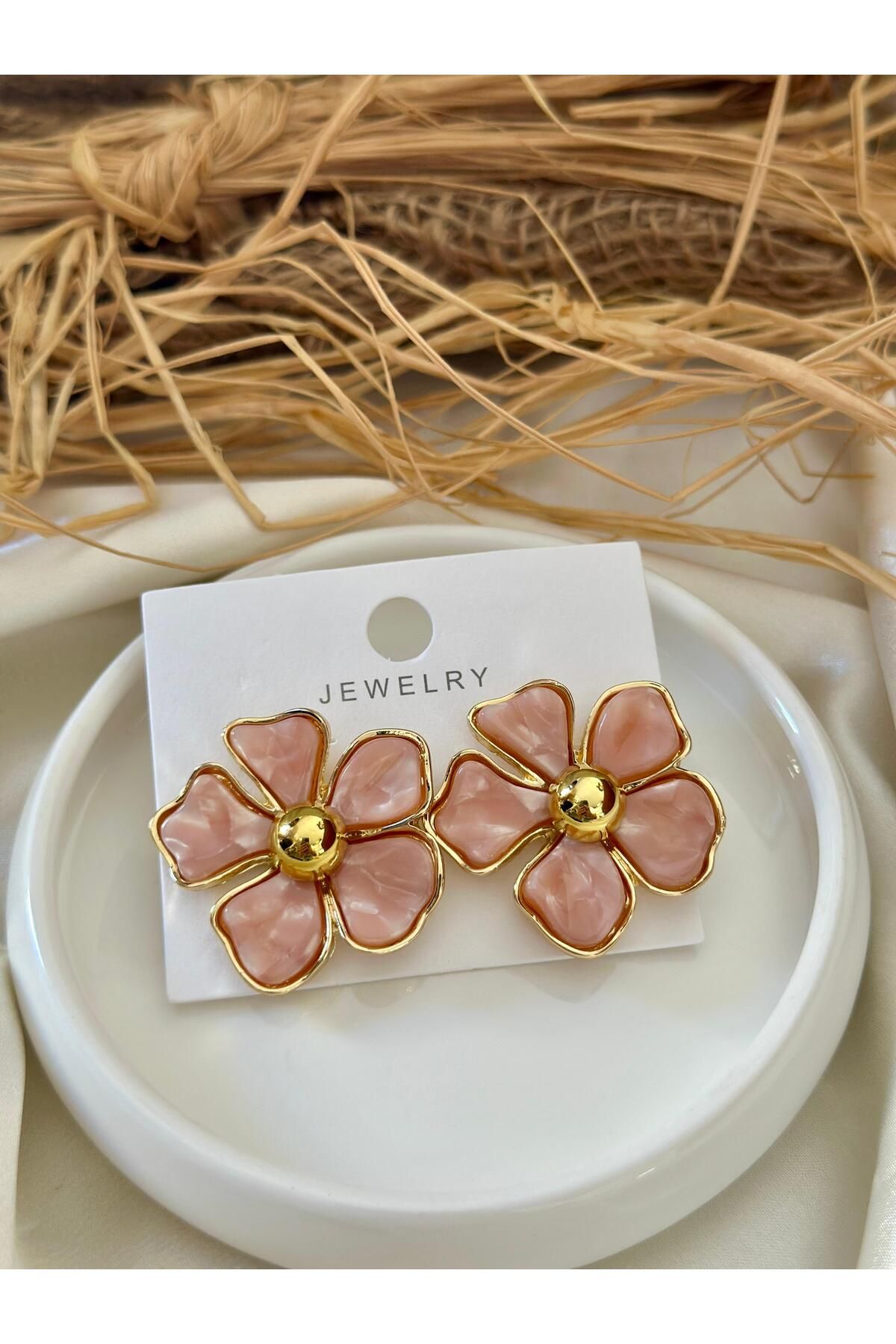 DEMİR ACCESORİES Soft Sakura Çelik Kadın Küpe