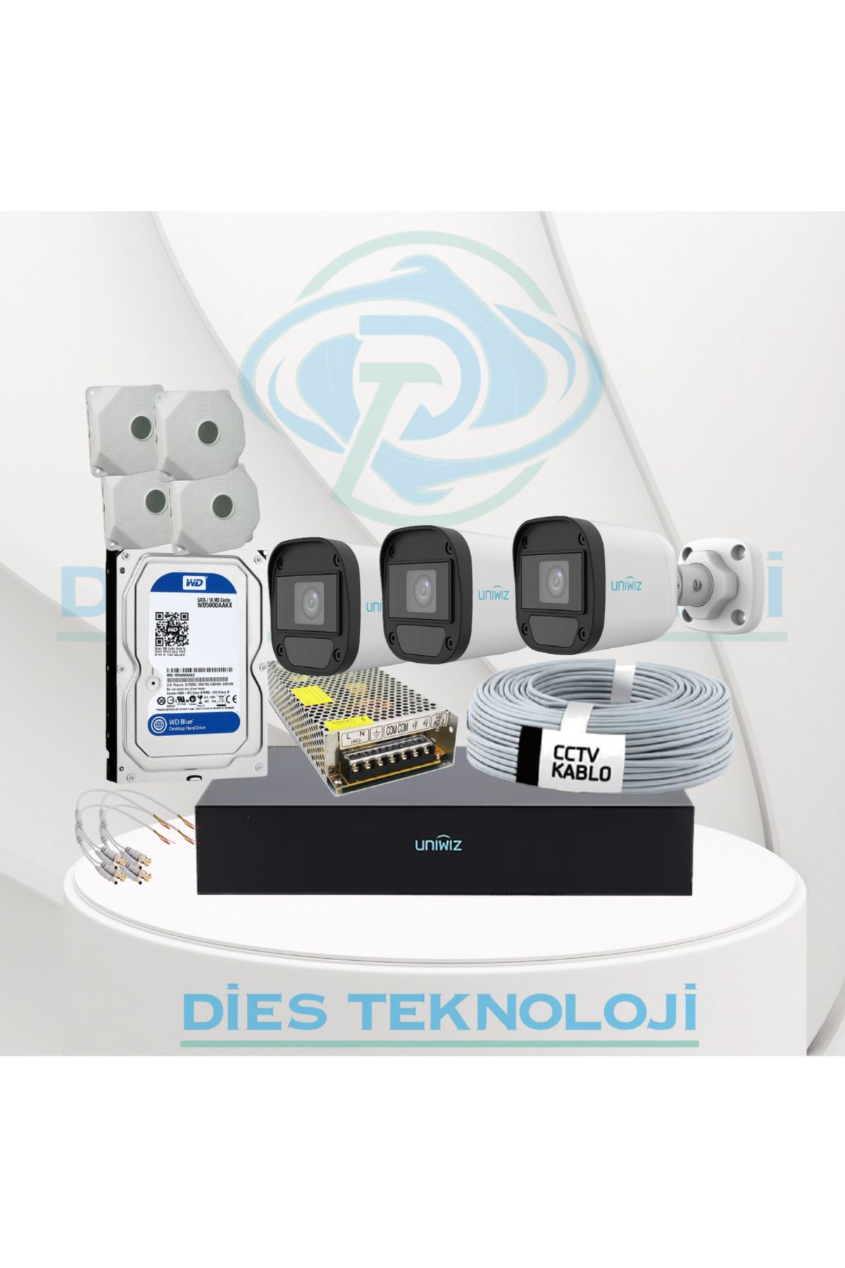 UNIWIZ 3 Kameralı Uniwiz set (500GB)