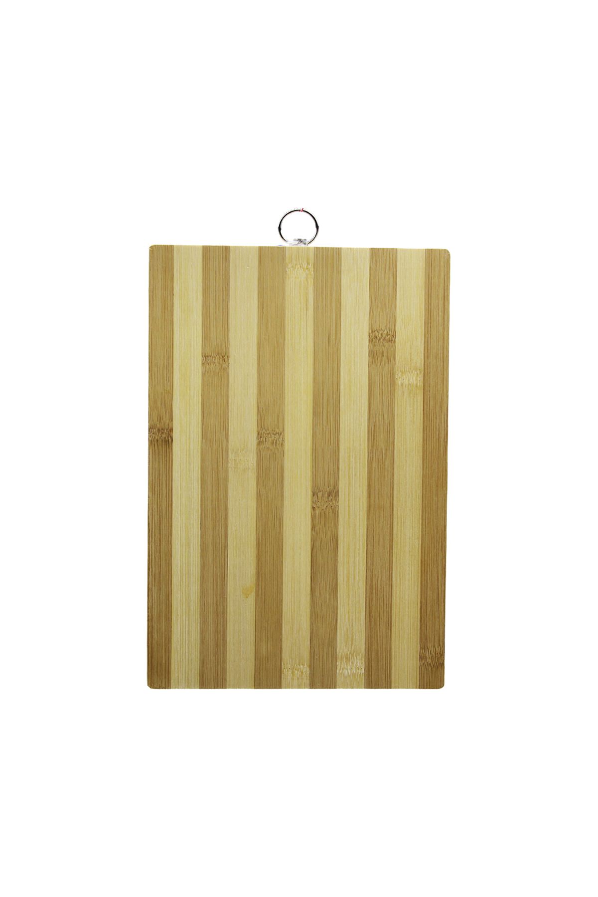 Vemora AHŞAP 20X30CM BEYAZ ÇİZGİLİ BAMBU KESİM PANOSU METAL KULPLU (5166)