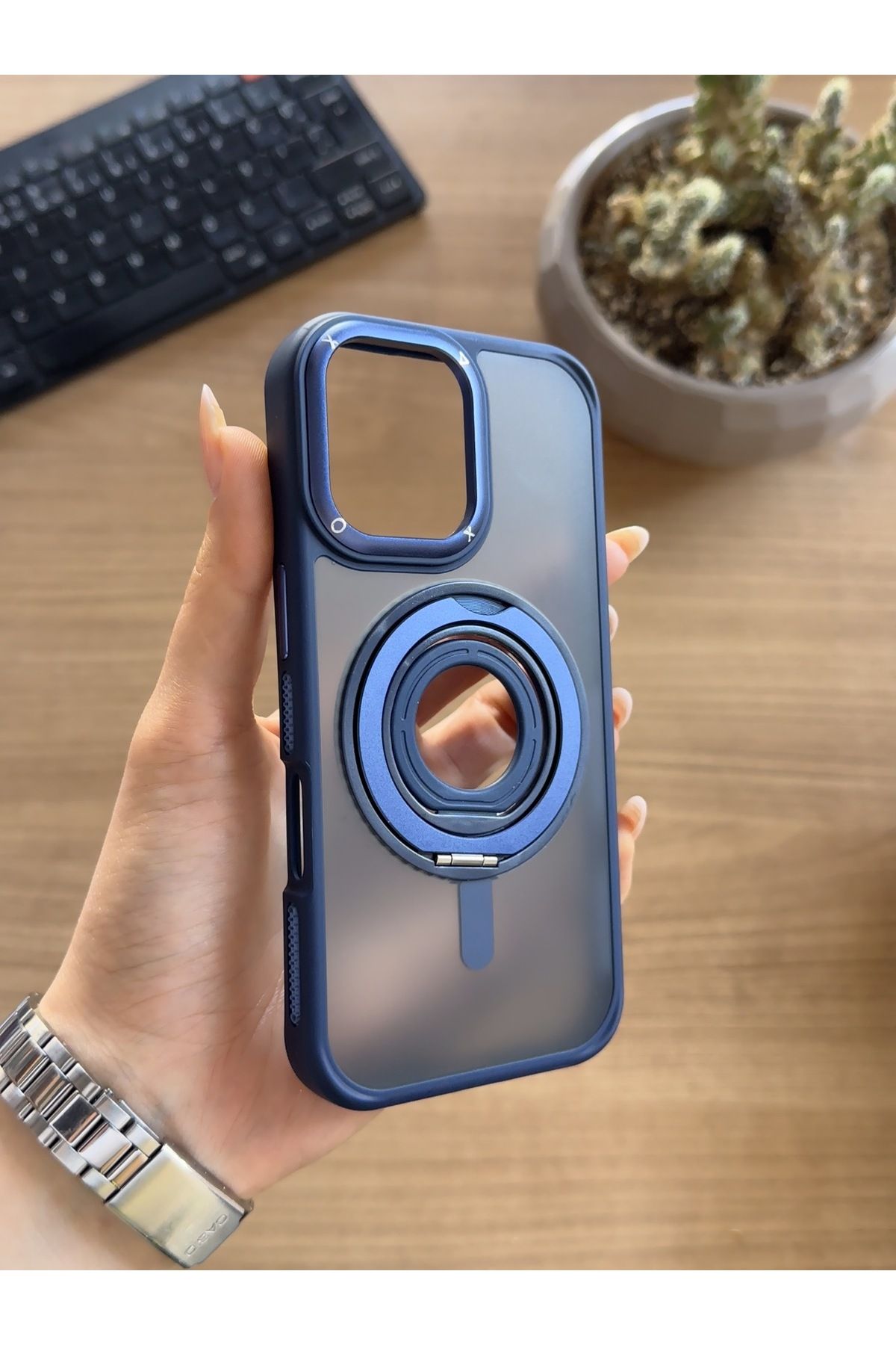 MTL iPhone 16 Standlı Ve Yüzüklü MagSafe Kılıf Soocase721