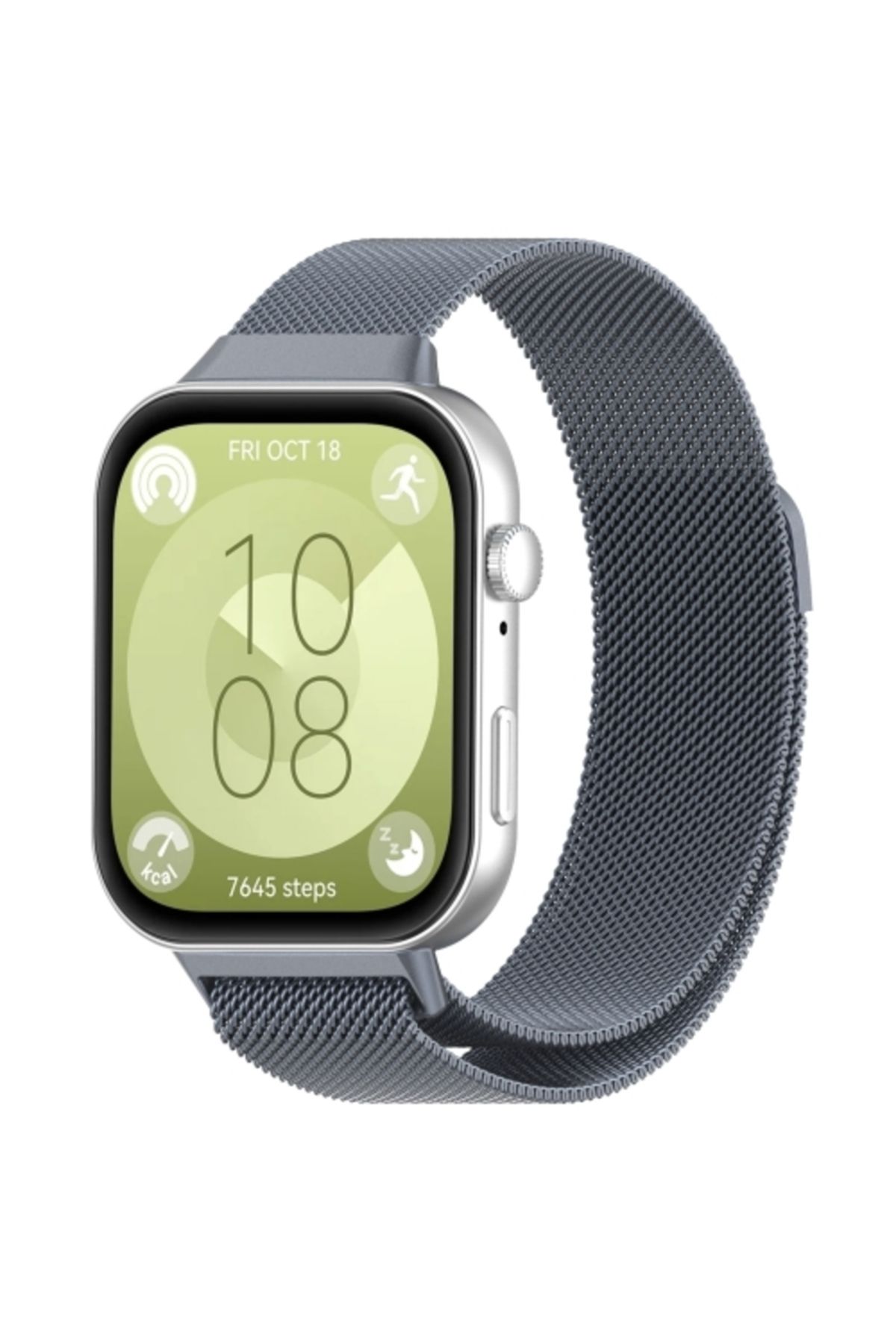 bbtech Huawei Watch Fit 3 / Fit 4 / Fit 4 Pro Uyum Metal Hasır Örgü Kordon Paslanmaz Milano Old Money Kayış
