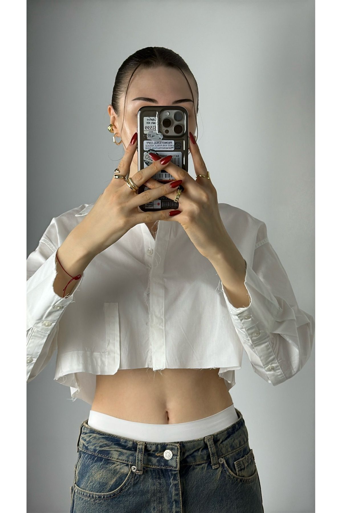 hece butik Crop gömlek