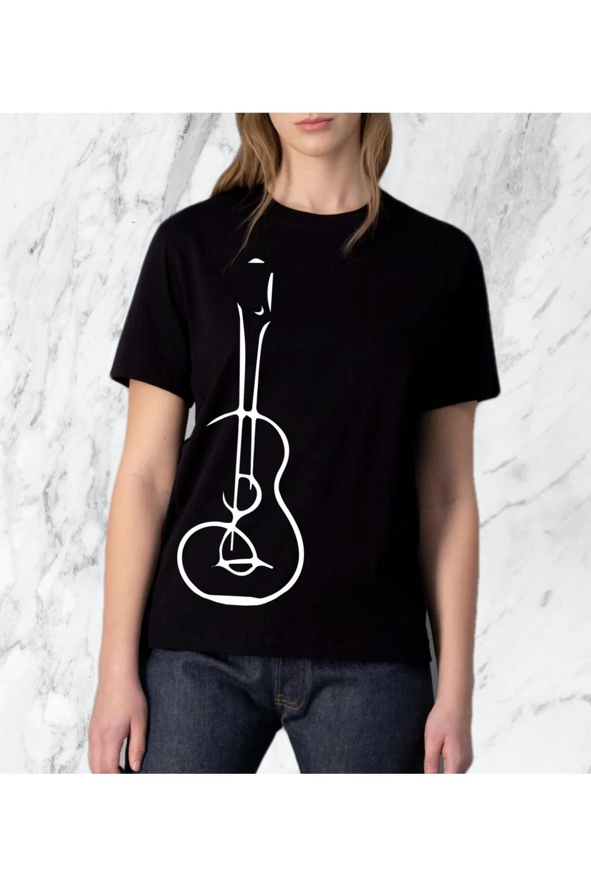 donamod Kadın Gitar Özel Tasarım Regular Tshirt