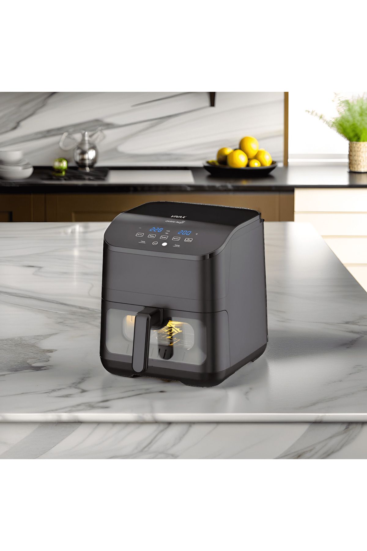 Vivax Oliva-Vivax Dfa-617db Hot Air Fryer, 1500w, 6l, Adjustable Temperature Up To 200°c, Timer, Black 7