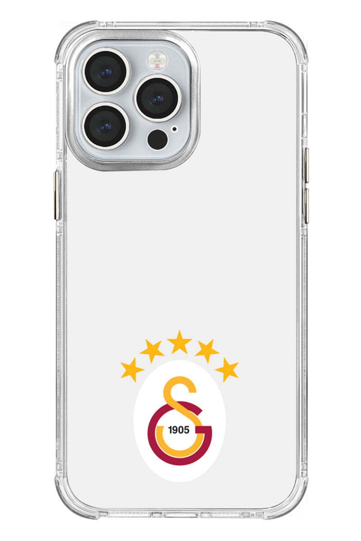 Galatasaray iPhone 14 Pro Max Uyumlu Galatasaray 5 Yıldız Arma Lisanslı Telefon Kılıfı
