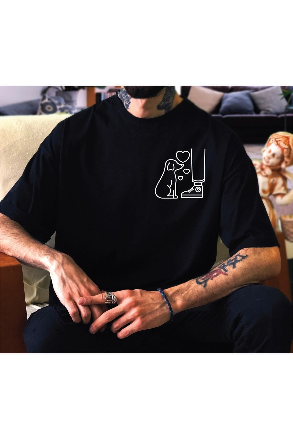 donamod Oversize Unisex Köpek Sahibi Tshirt