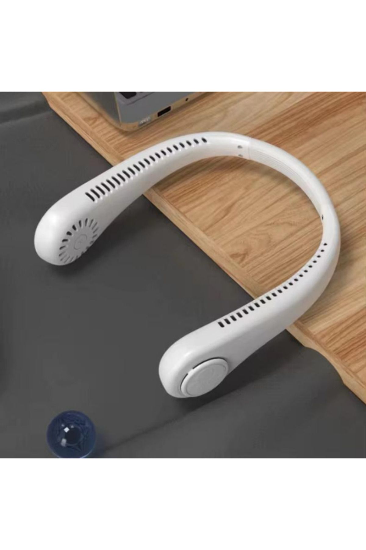 SMAYLİNG Askılı Boyun Tipi Fan 3 Kademeli Ayar USB Type-C Şarjlı Sessiz & Eller Serbest Soğutma Çift Motorlu