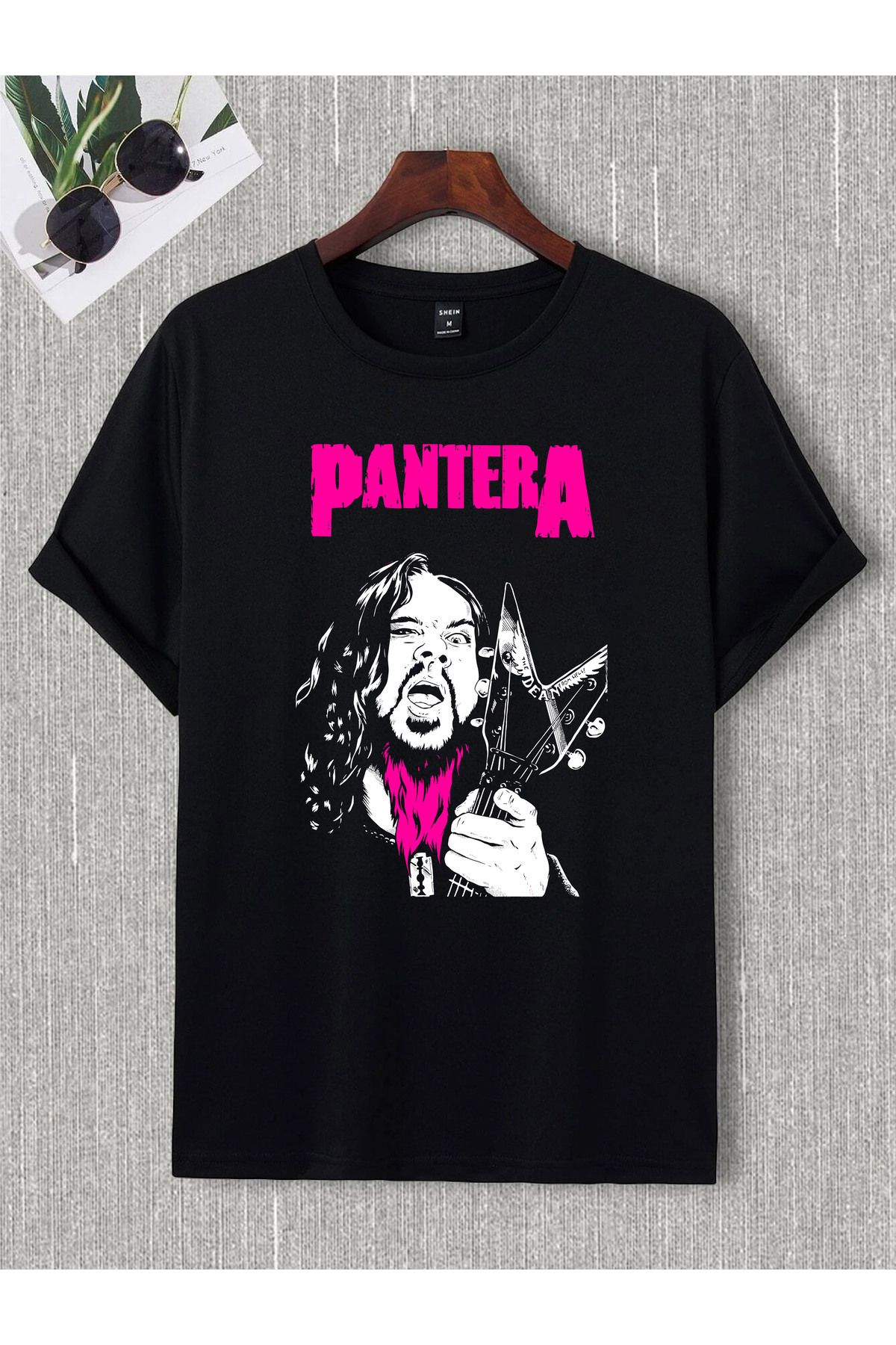 donamod Unisex Oversize Pantera Metallıca Iron Madıen Black Sabbath Ac Dc Slipknot Rock Metal Tişört T shirt