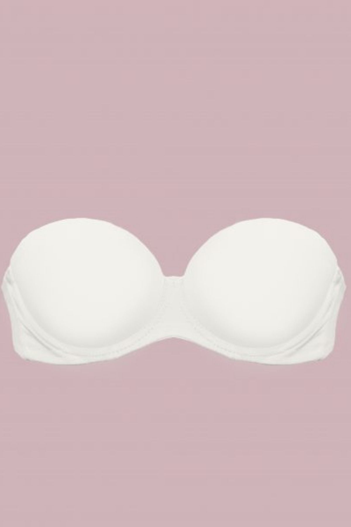 Mavelle Kadın Ekru Double Destekli Push-Up Straplez Sütyen