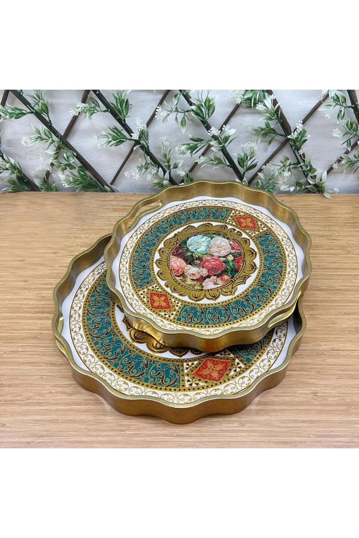 Gürdamar Home Vint 2'li Yuvarlak Tepsi