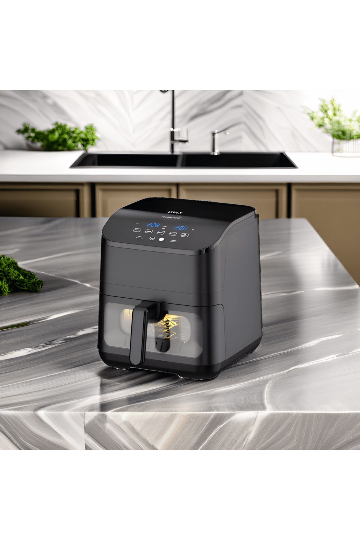 Vivax Oliva-Vivax Dfa-617db Hot Air Fryer, 1500w, 6l, Adjustable Temperature Up To 200°c, Timer, Black 10
