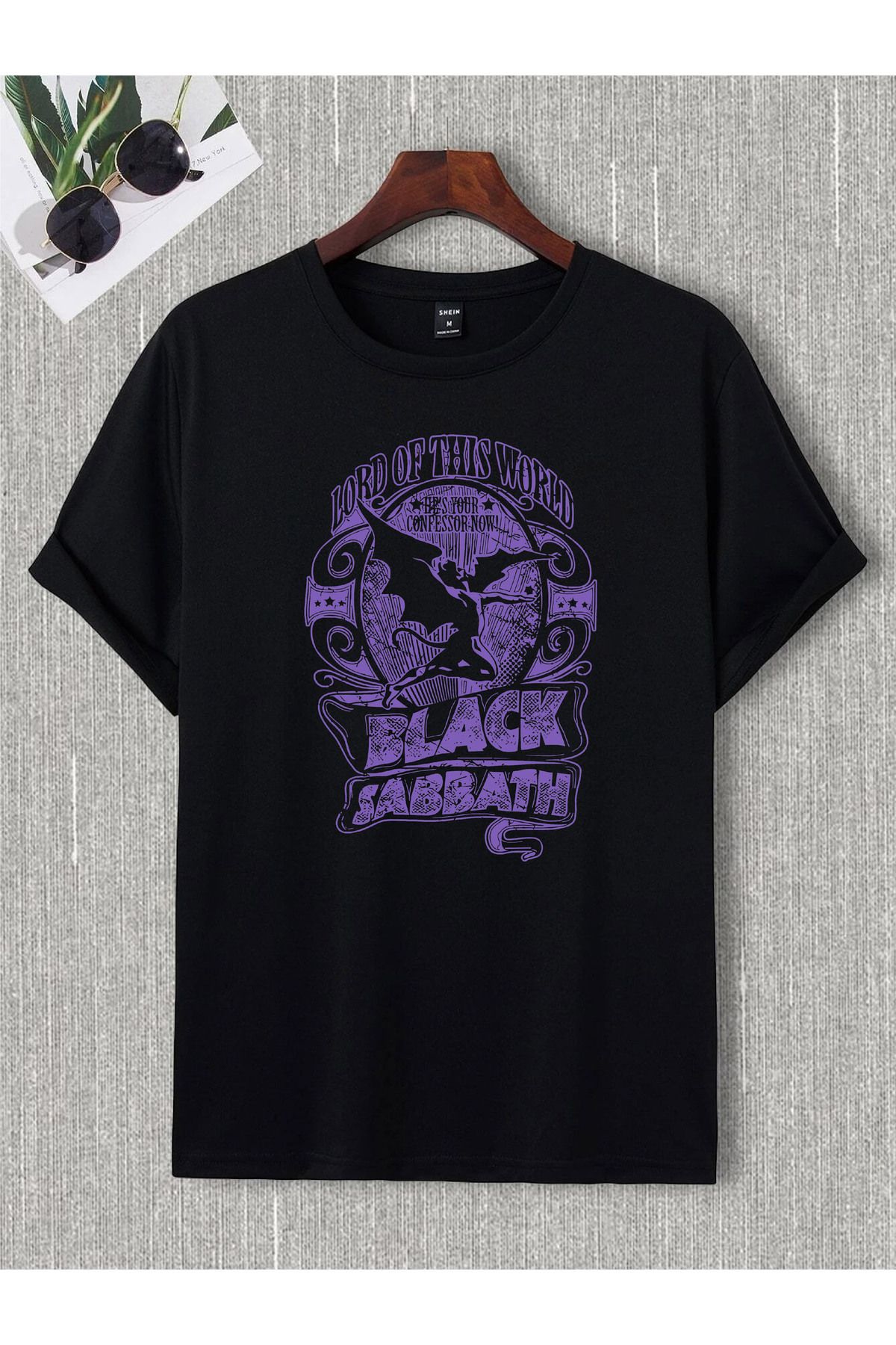 donamod Unisex Oversize Black Sabbath Ac Dc Iron Madıen Metallıca Pantera Slipknot Rock Metal Tişört T shirt