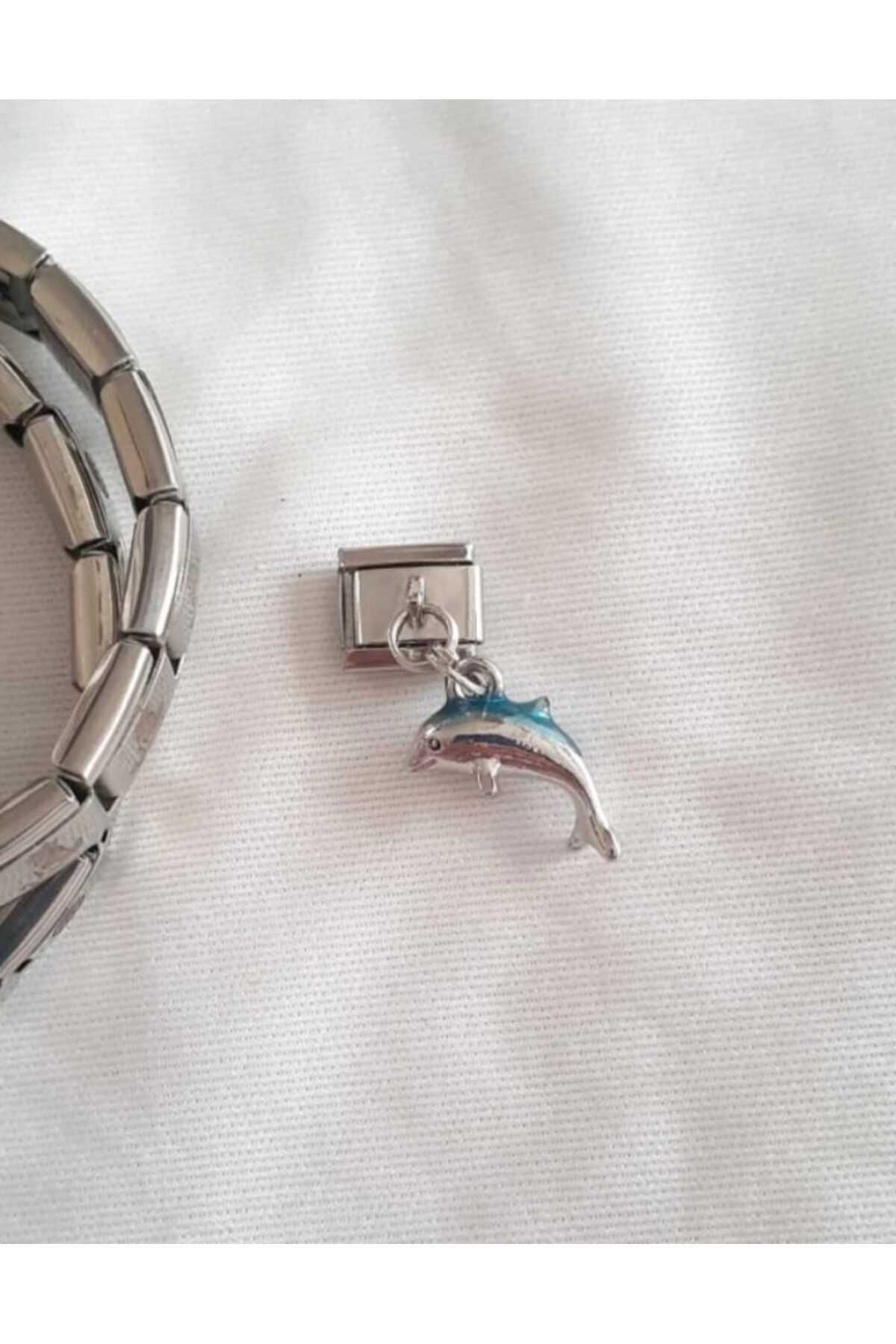 MSBTAKI Çelik Yunus Figürlü İtalyan Charm
