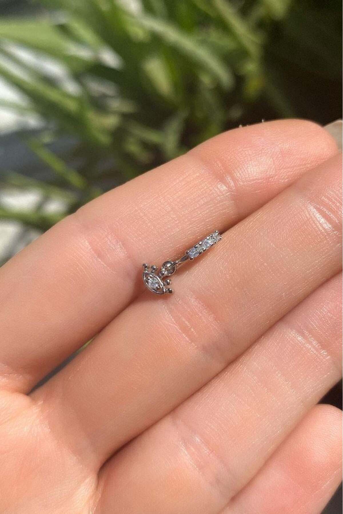 Spossy Silver Jewelry Sallantılı Göz Halka Piercing Küpe