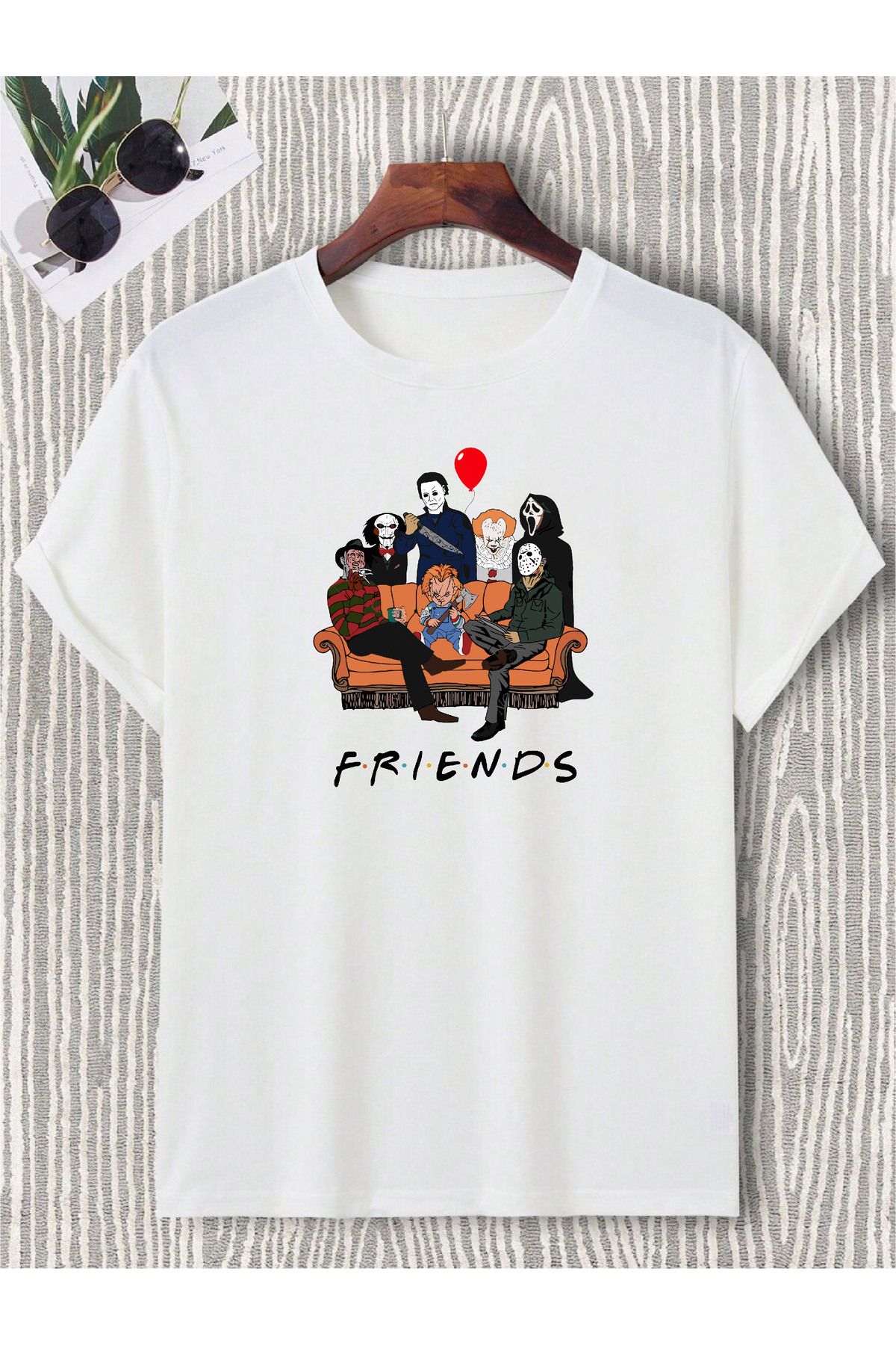 donamod Friends Dizi Filim Sever Hediye Doğum Günü Çoklu Tasarım Tişört T-shirt