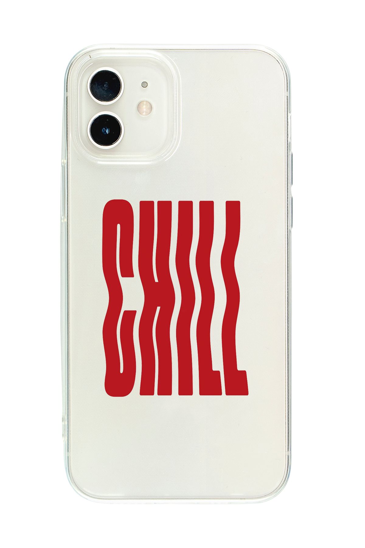 mooodcase iPhone 12 Uyumlu Chill Desenli Şeffaf Silikonlu Telefon Kılıfı