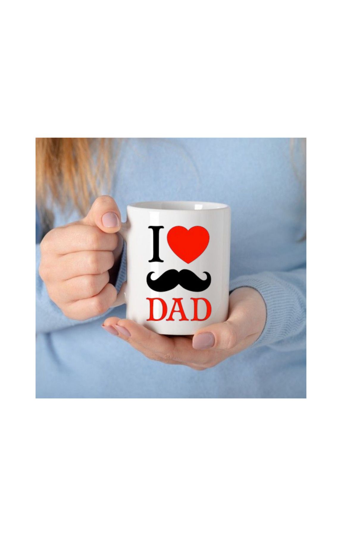 ALPŞAN TİCARET Babalar Günü Hediye Kupa (I LOVE DAD) Babaya Hediye Bardak