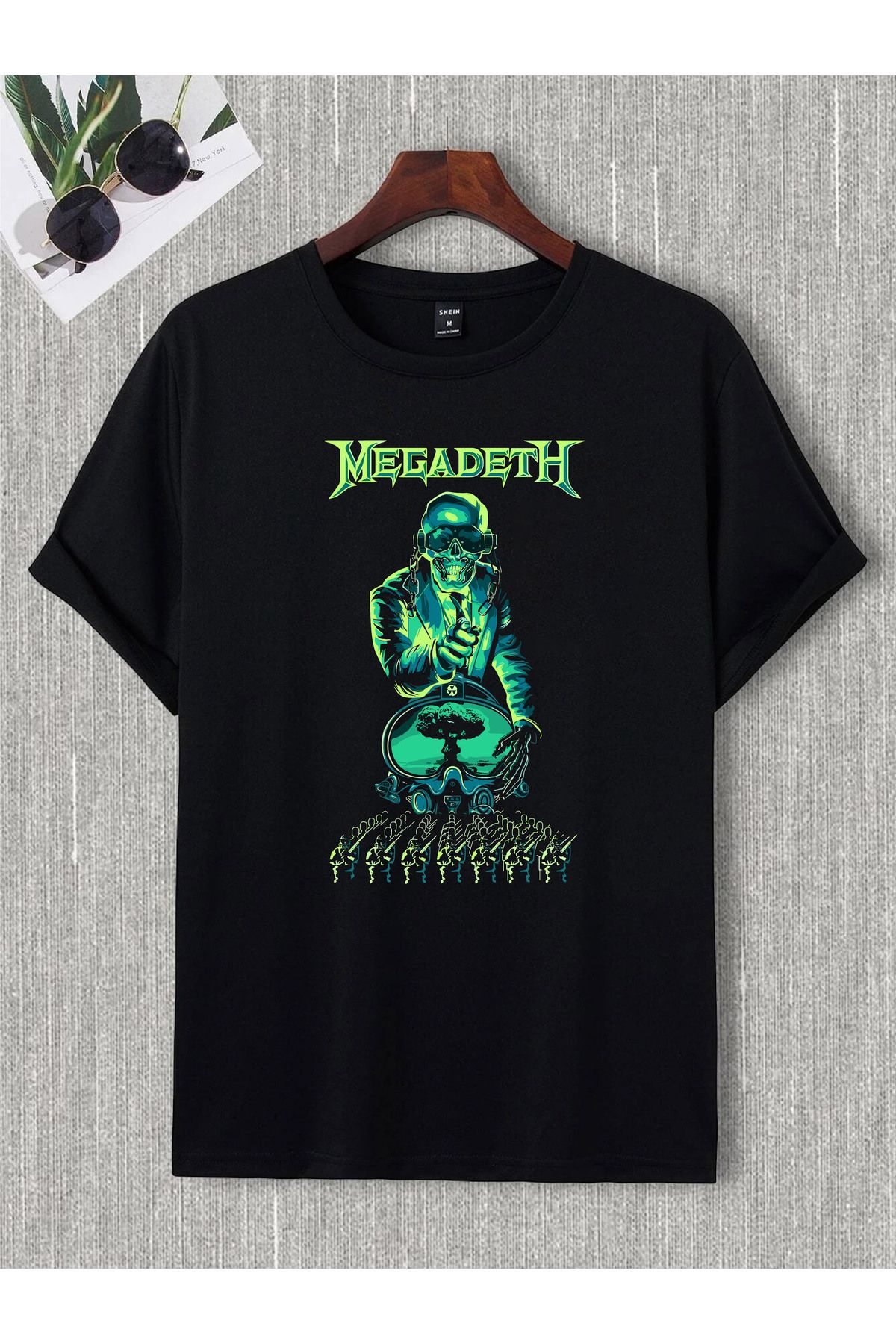 donamod Unisex Oversize Metallıca Iron Madıen Black Sabbath Ac Dc Pantera Slipknot Rock Metal Tişört T shirt