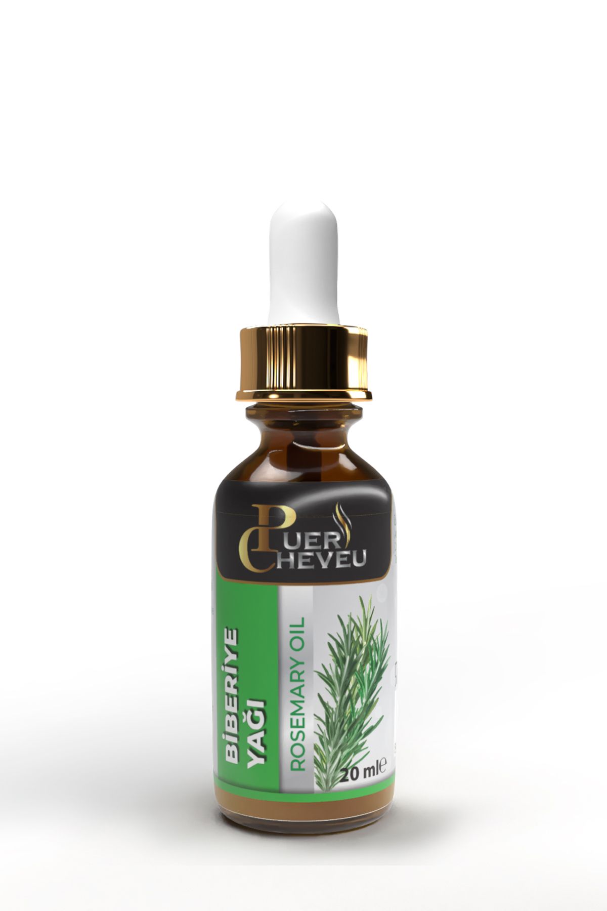 puer cheveu Biberiye Yağı Saç Dökülmesi ve Aşırı Yıpranmış Saçlar için Saç Bakımı 20 ml