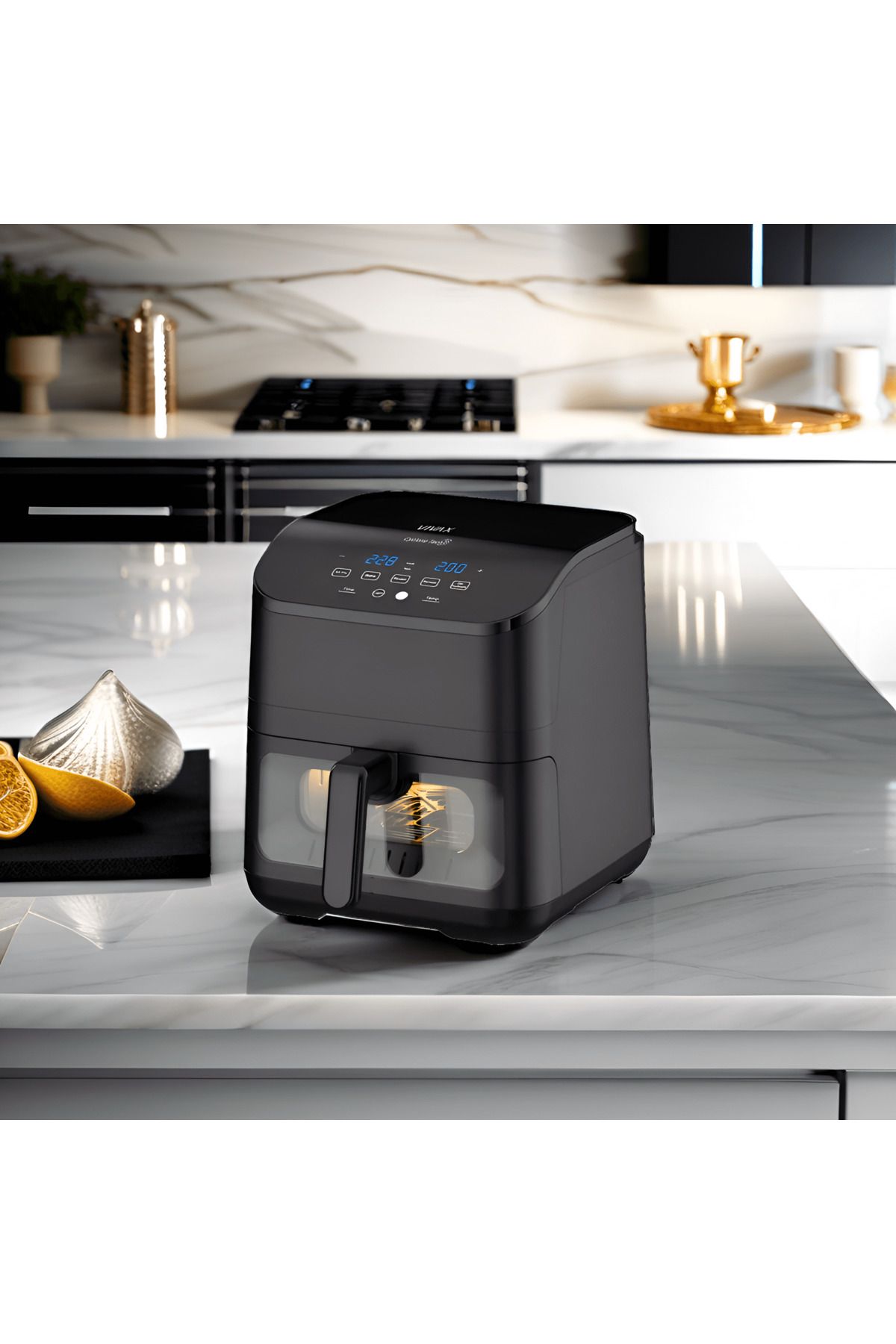 Vivax Oliva-Vivax Dfa-617db Hot Air Fryer, 1500w, 6l, Adjustable Temperature Up To 200°c, Timer, Black 6