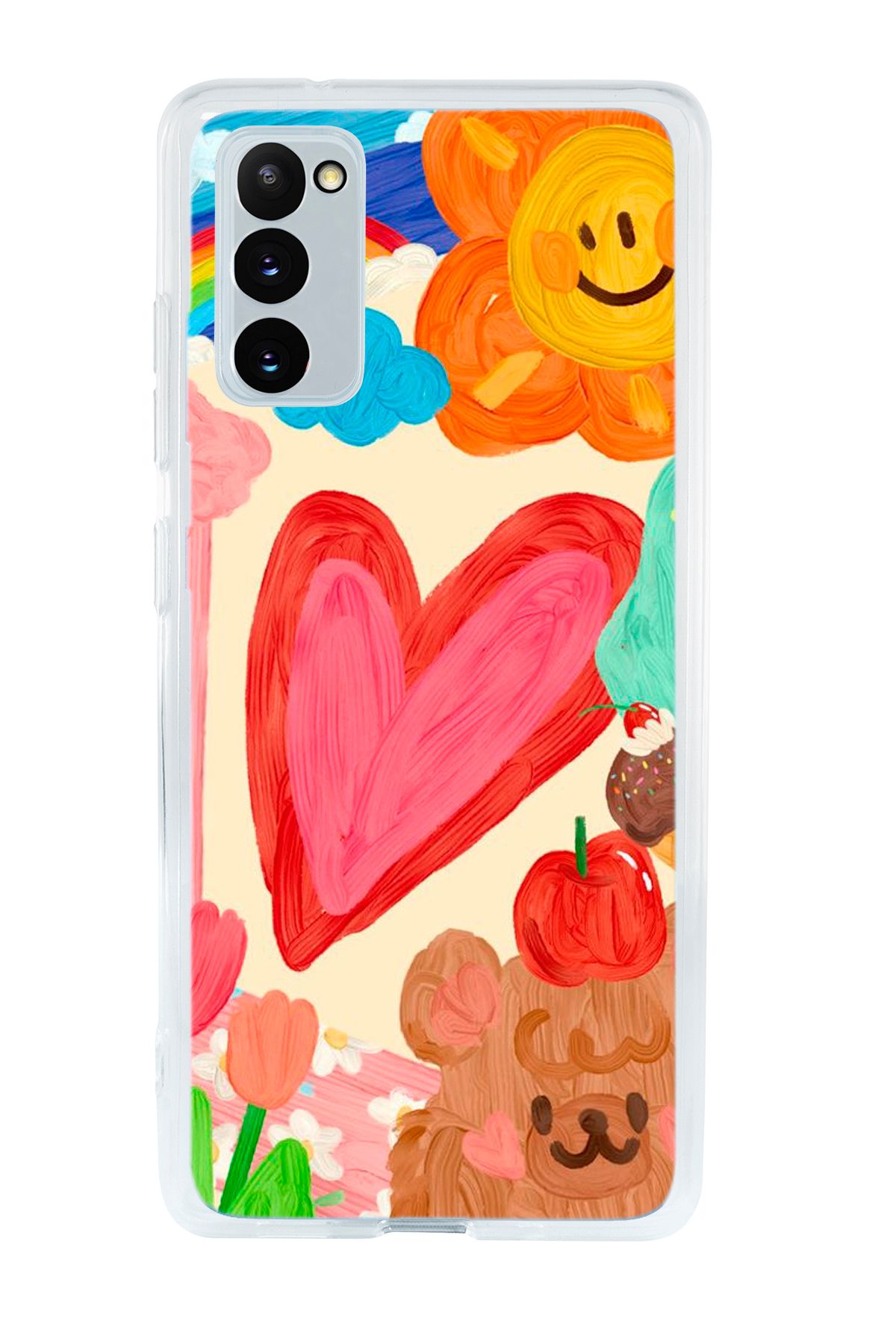 mooodcase Galaxy S20 FE Uyumlu Funny Desenli Şeffaf Silikonlu Telefon Kılıfı