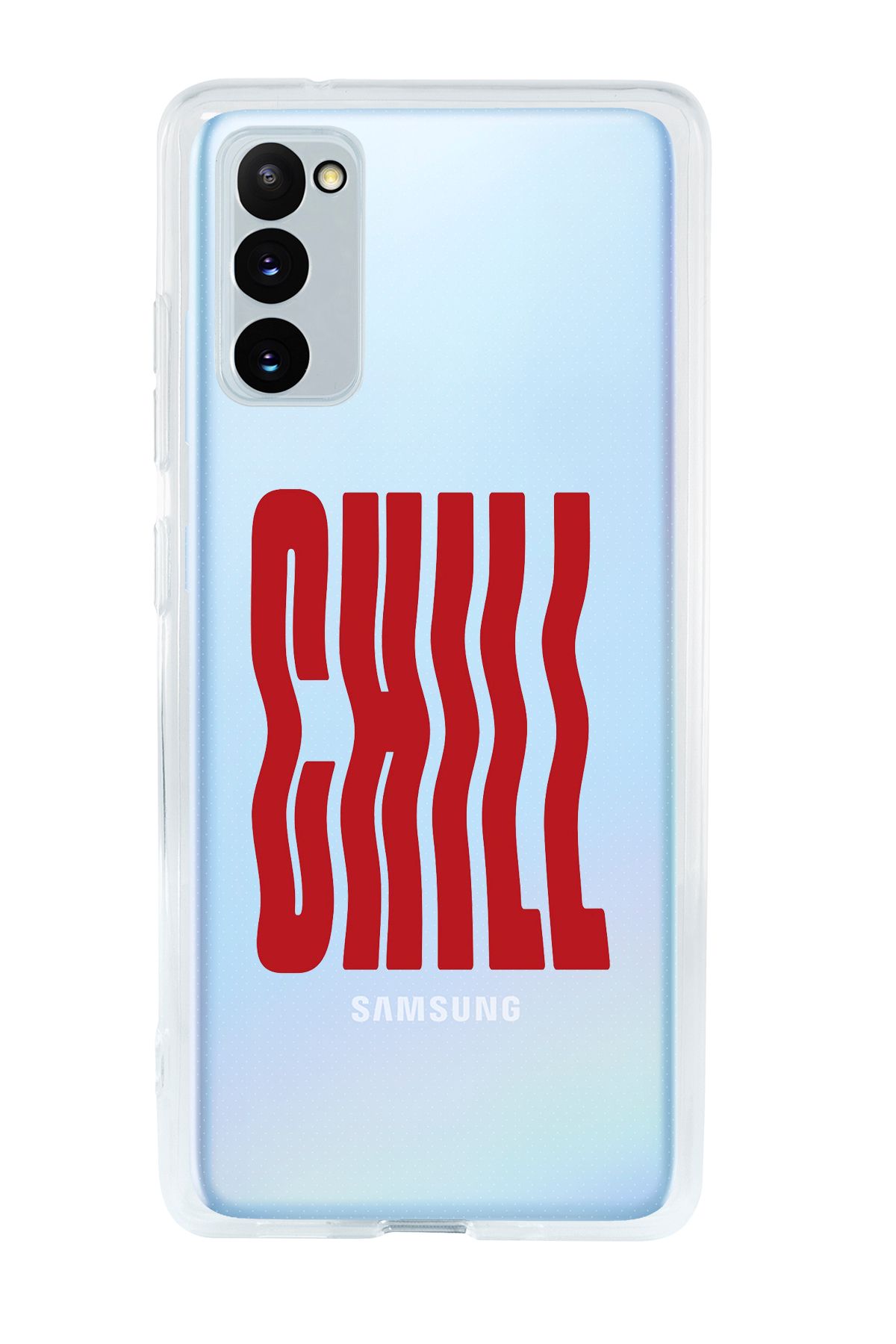 mooodcase Galaxy S20 FE Uyumlu Chill Desenli Şeffaf Silikonlu Telefon Kılıfı