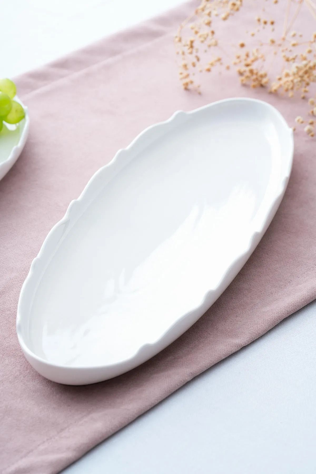 ACAR Nirvana Oval Kayık Tabak - 40X13,5 cm