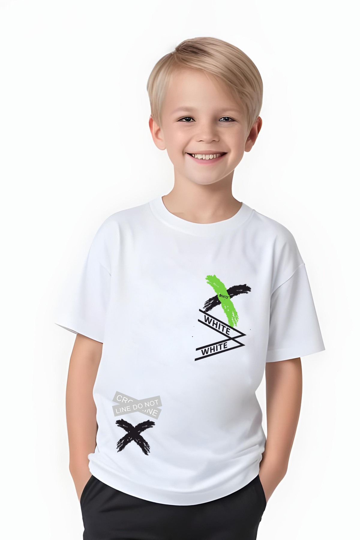 FYK KİDS Fosfor Renkli Baskılı Erkek Alt-üst Eşofman Takımı fotoğrafı 3 (önizleme)