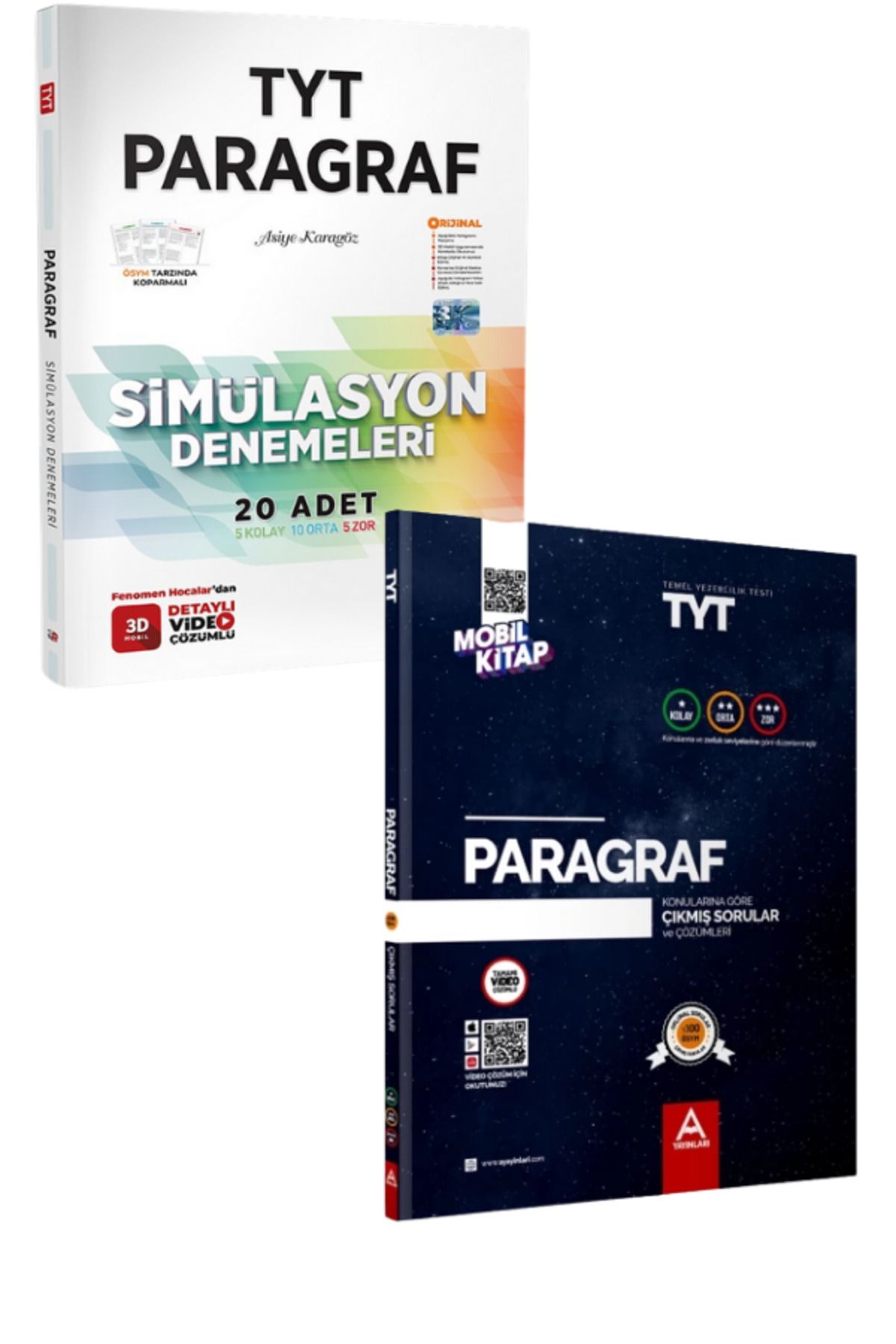 3D Yayınları TYT 3D Paragraf Simülasyon Denemeleri + A Yayınları Zorluk Dereceli Çıkmış Sorular Seti