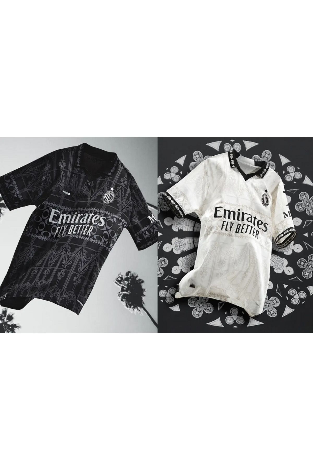kombinezyum AC Milan 23/24 Pleasures Forması WHİTE/BLACK 2 Lİ SET