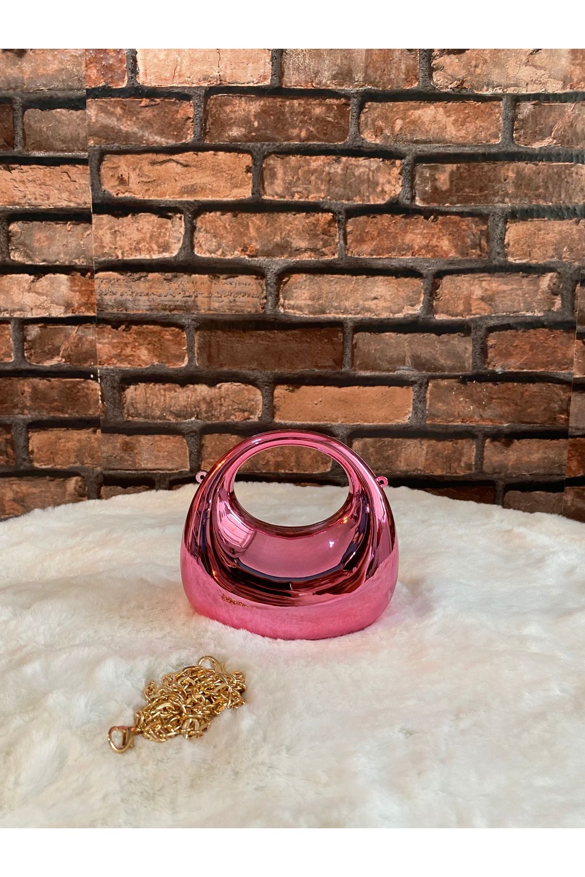eladabags Pembe mini şık askılı çanta
