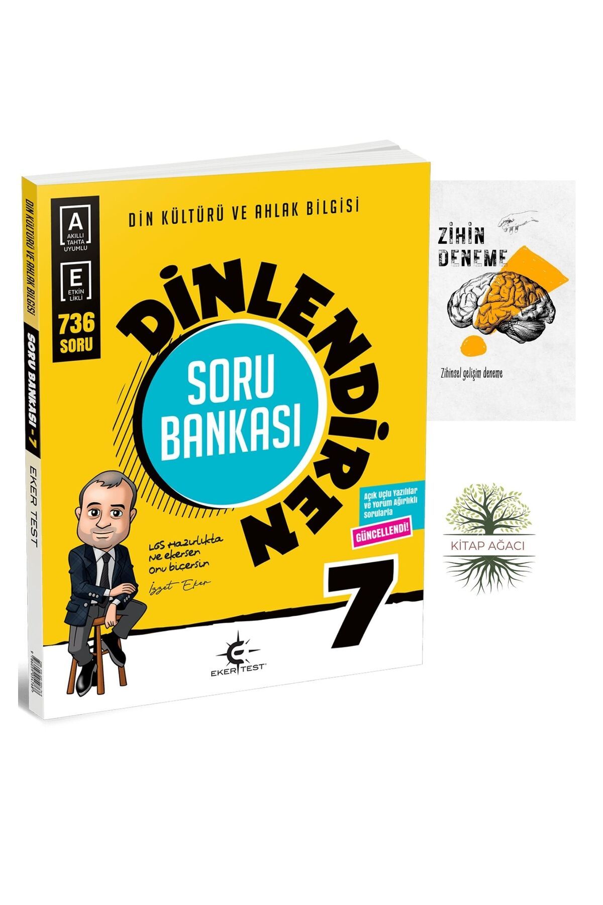 Karma Kitaplar EKERTEST YAYINCILIK 7.SINIF DİNLENDİREN SORU BANKASI 736 SORU+ZİHİNDENEME-AGAC-843