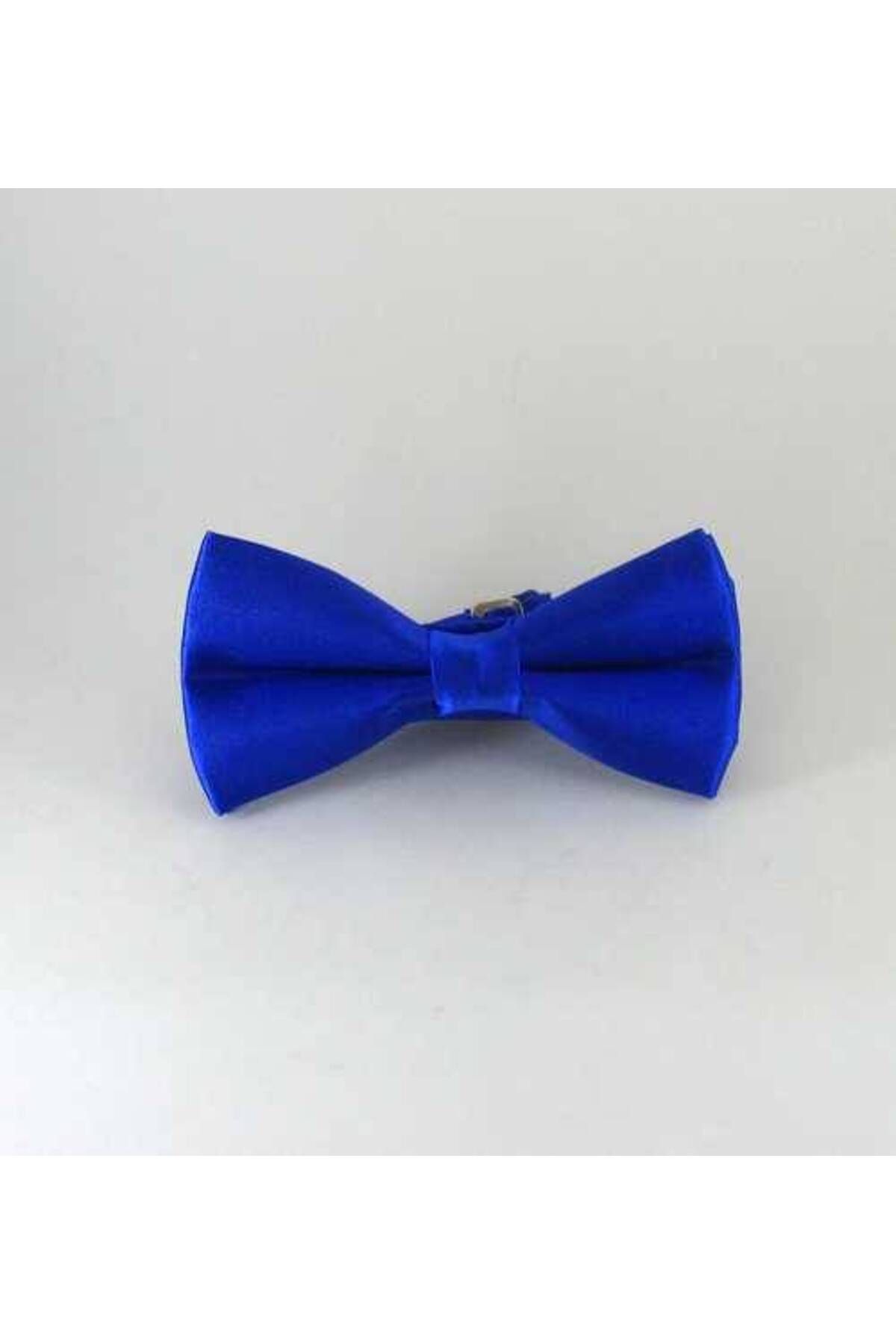 Gaffy Papion Din Satin De Culoare Solidă Saks - Sp-11 Masculin - Single Dimension