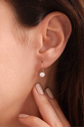 Gianfranco Tek Taşlı Sallantılı Küpe