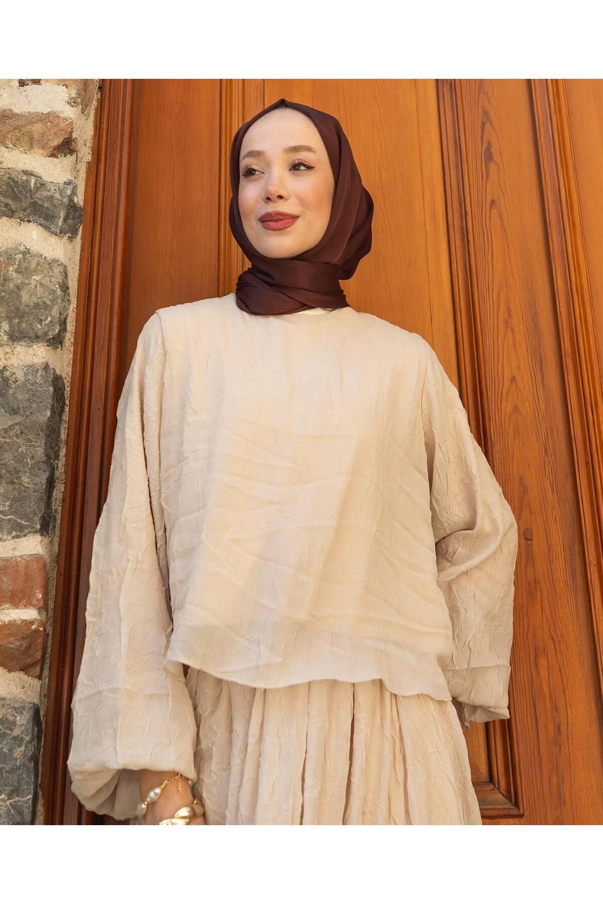 Meri MERİ 6492 ŞİFON ETEKLİ TAKIM