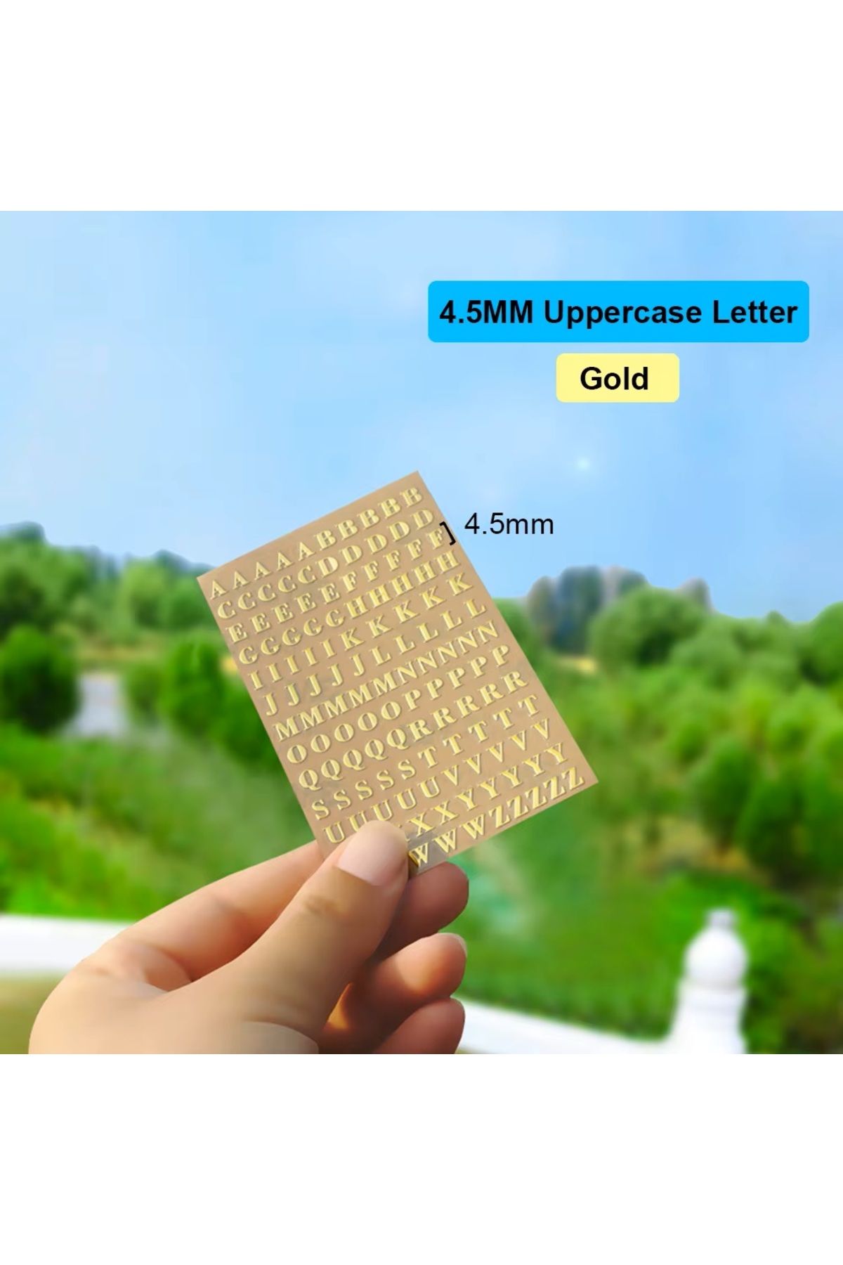 Siliko World Epoksi Reçine Çıkartmalı Sticker Harf Gold