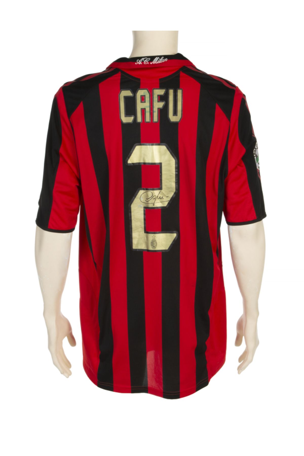 kombinezyum AC Milan İç Saha Retro 2005 2006 Cafu Forması (Kırmızı/Siyah)