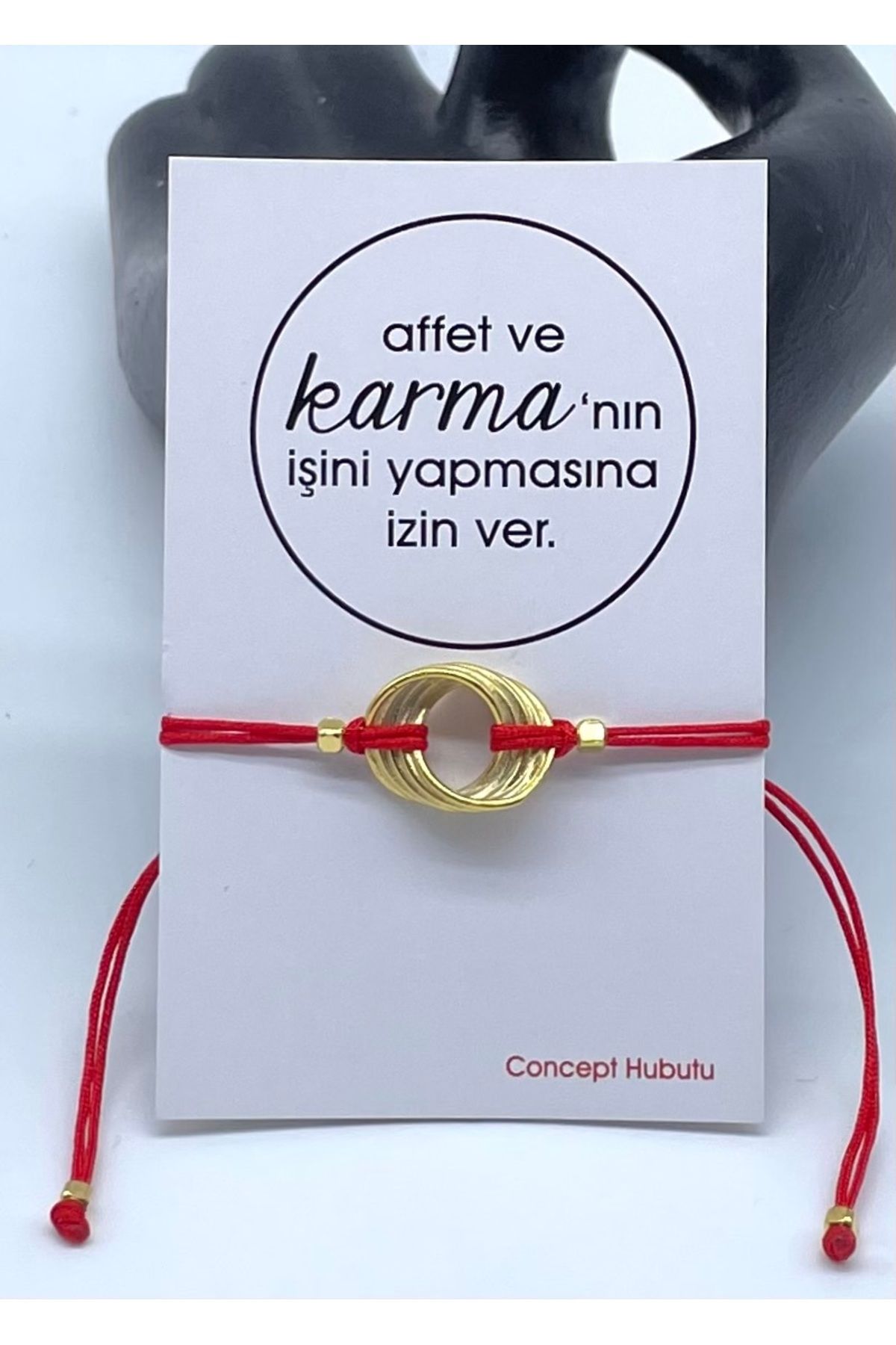 Concept HuBuTU Karma Felsefesi Kırmızı Kader İpi Halhal