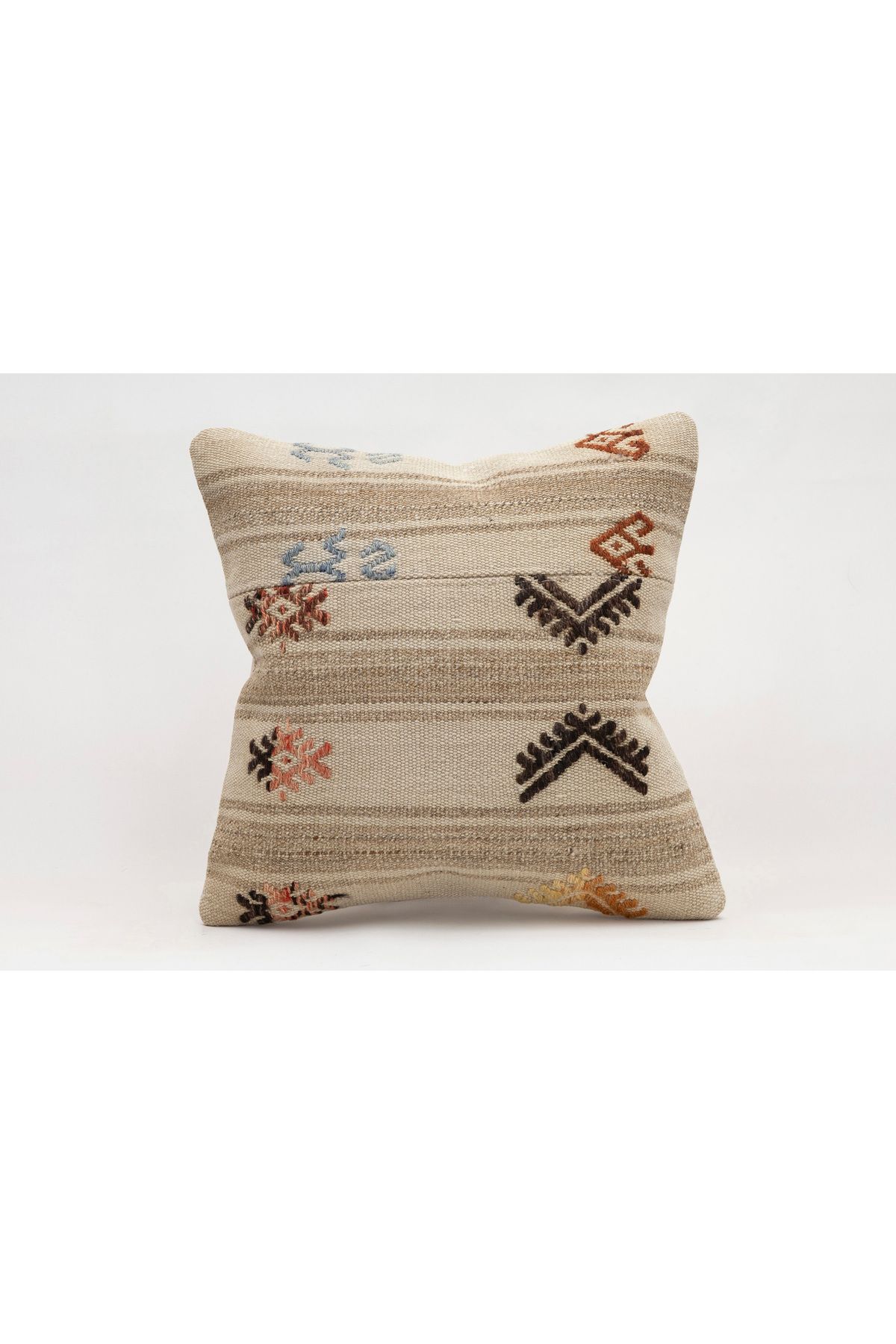 Kilim Whole Sale El Yapımı Kilim'den Yapılmış Vintage Kırlent Kılıfı, Yün, 40x40 Cm