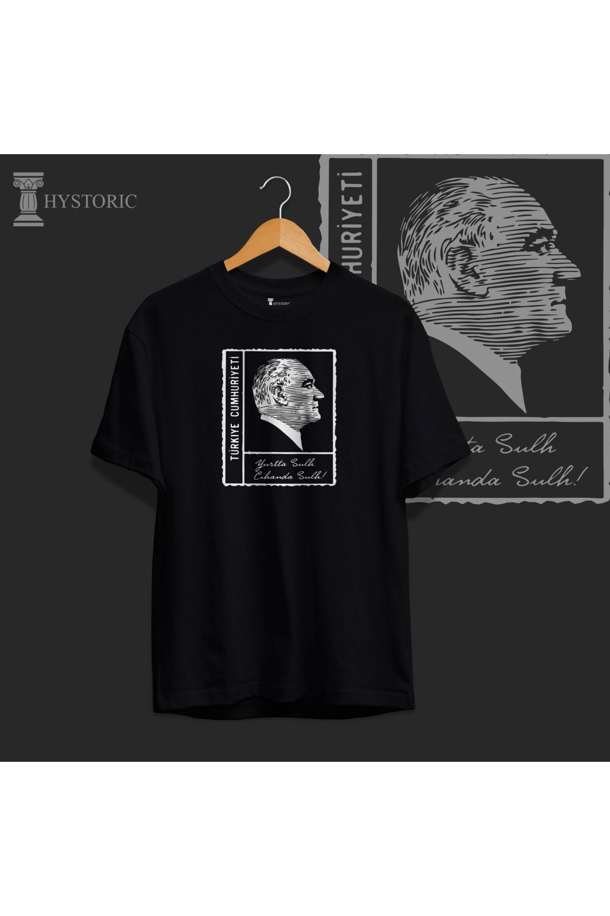 Hystoric Wear Atatürk Baskılı Oversize Tişört