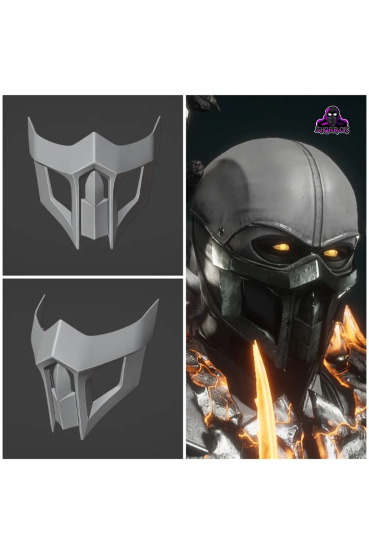 3d model s-Mk11 Noob Saibot Mask - Classic Design – Original 3D Print 4