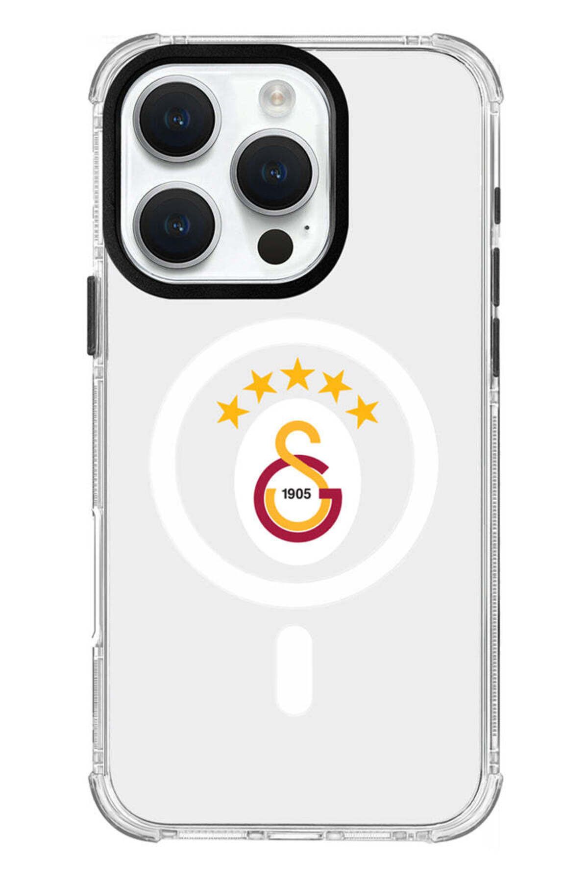 Galatasaray iPhone 16 Pro Uyumlu Galatasaray 5 Yıldız Magsafe Lisanslı Telefon Kılıfı