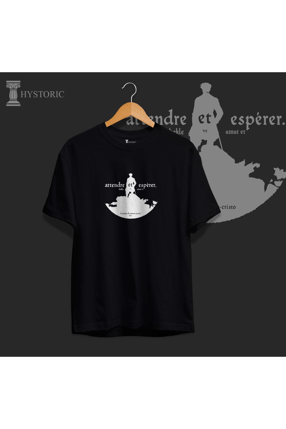 Hystoric Wear Monte Cristo Kontu Baskılı Oversize Tişört