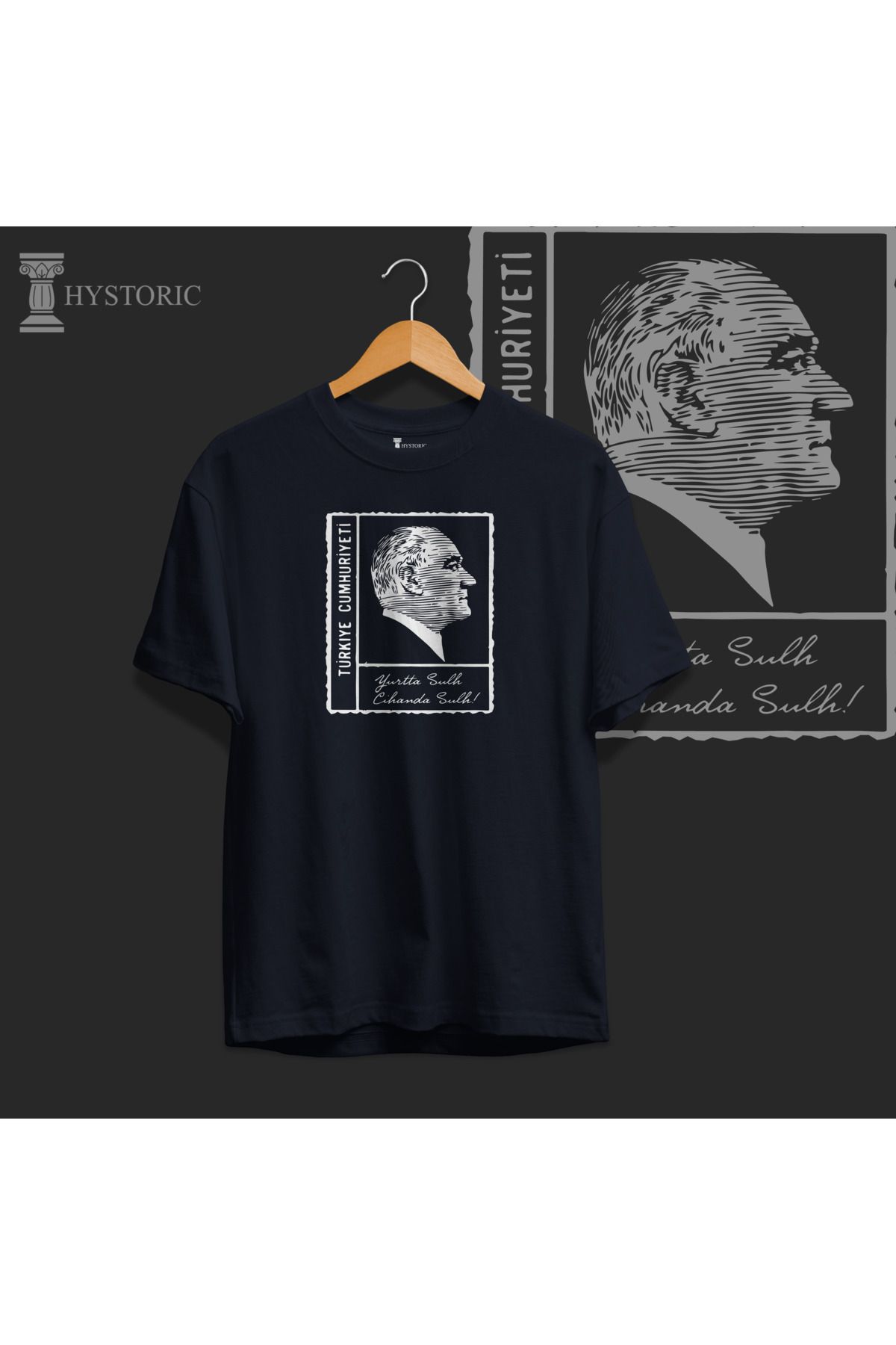 Hystoric Wear Atatürk Baskılı Basic Tişört