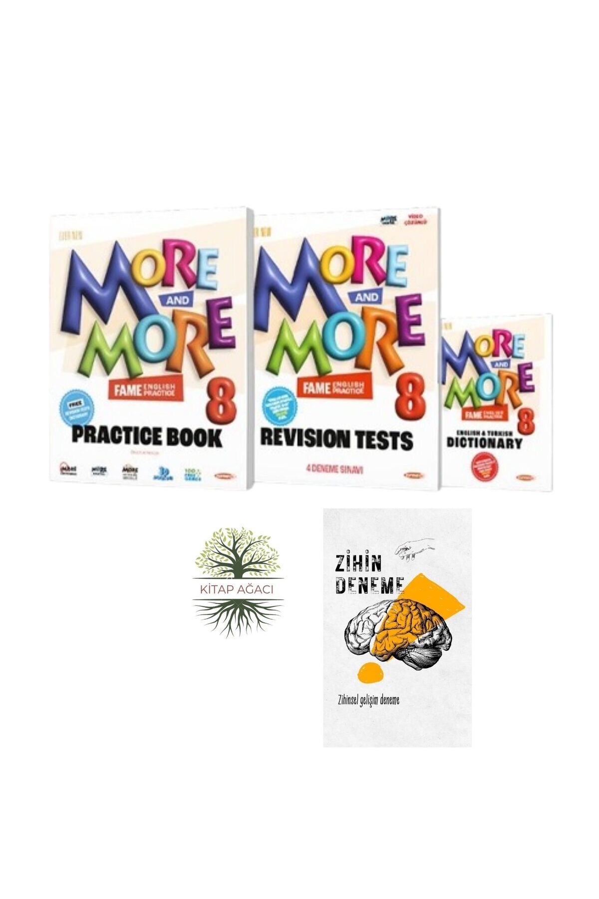 Karma Kitaplar KURMAY YAYNCILIK MORE&MORE 8.SINIF PRACTİCE BOOK SET KONU ANLATIM+ZİHİNDENEME-AGAC-1213
