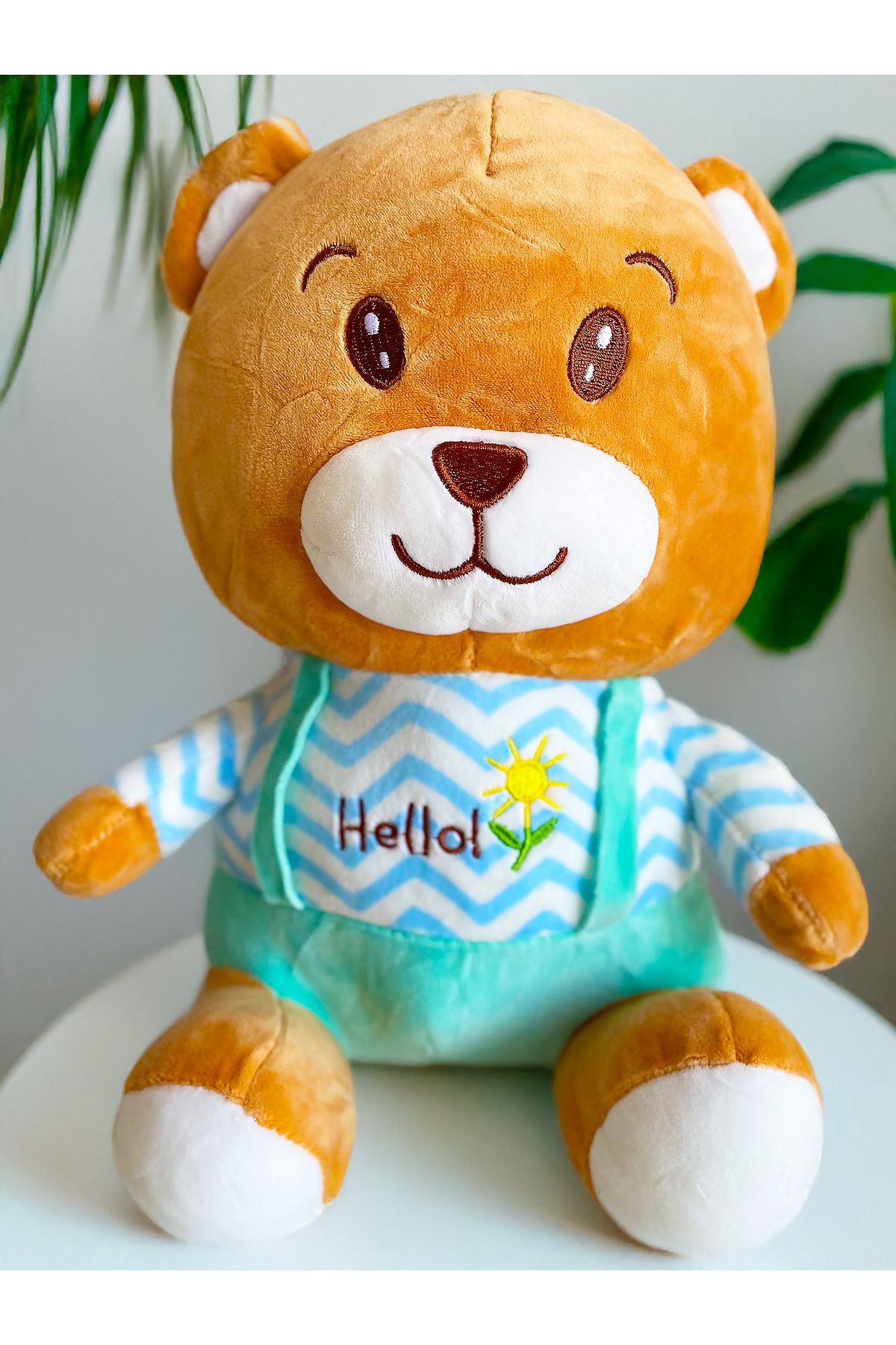 PoppyPlays Ayı Peluş Oyuncak Hello 40CM Yumoş Tatlı - Pofuduk Hediyem