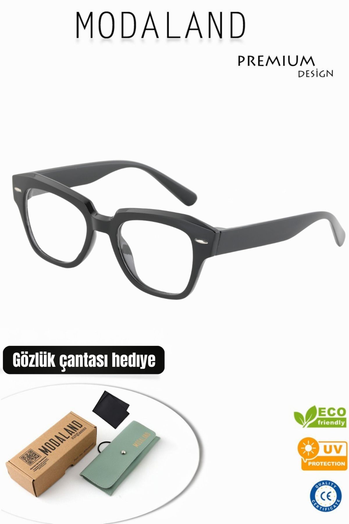 ModaLand Dulcet Black Uv400 Erkek&Kadın Güneş Gözlüğü