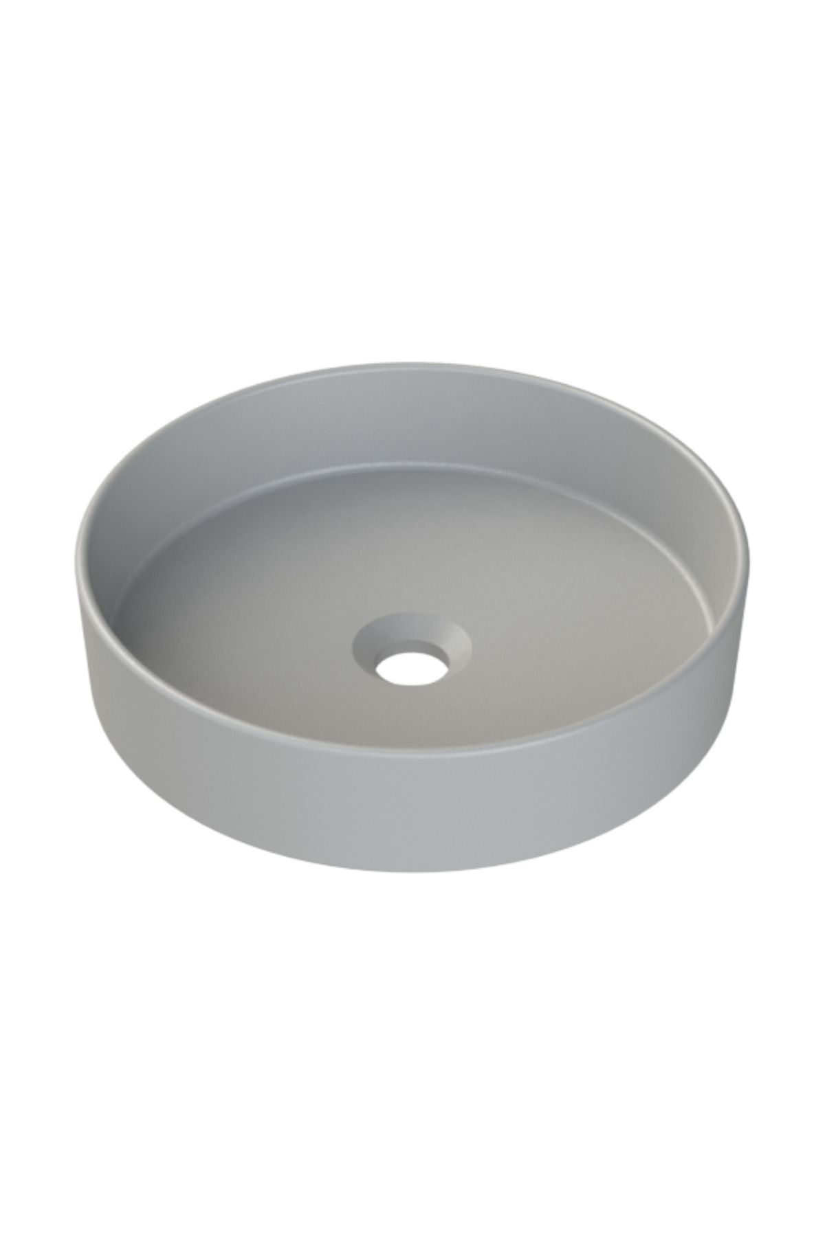 Turkuaz MAT GRİ SUİT 40 CM TEZGAHÜSTÜ LAVABO
