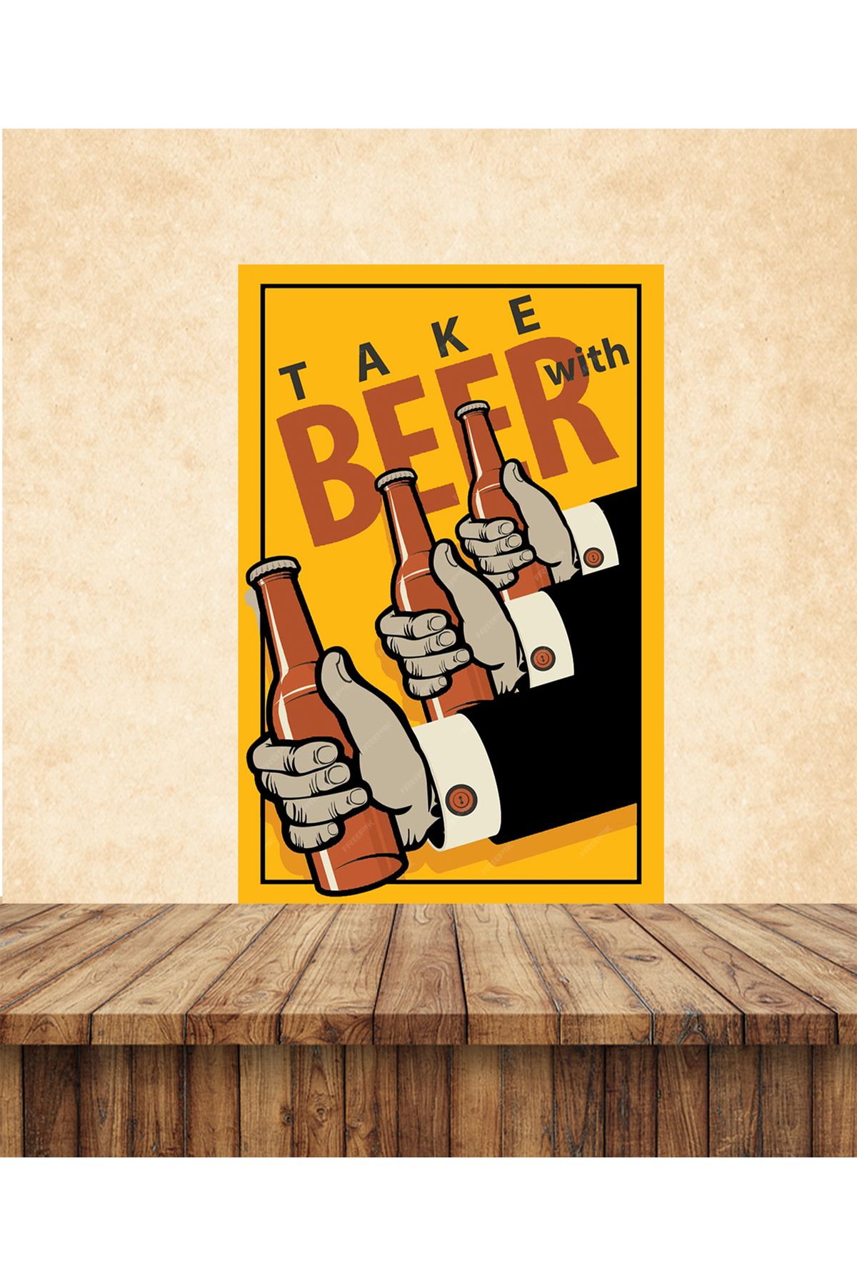TAKIFİX Take Beer Temalı 20 x 30 CM MDF Duvar Tablosu 01